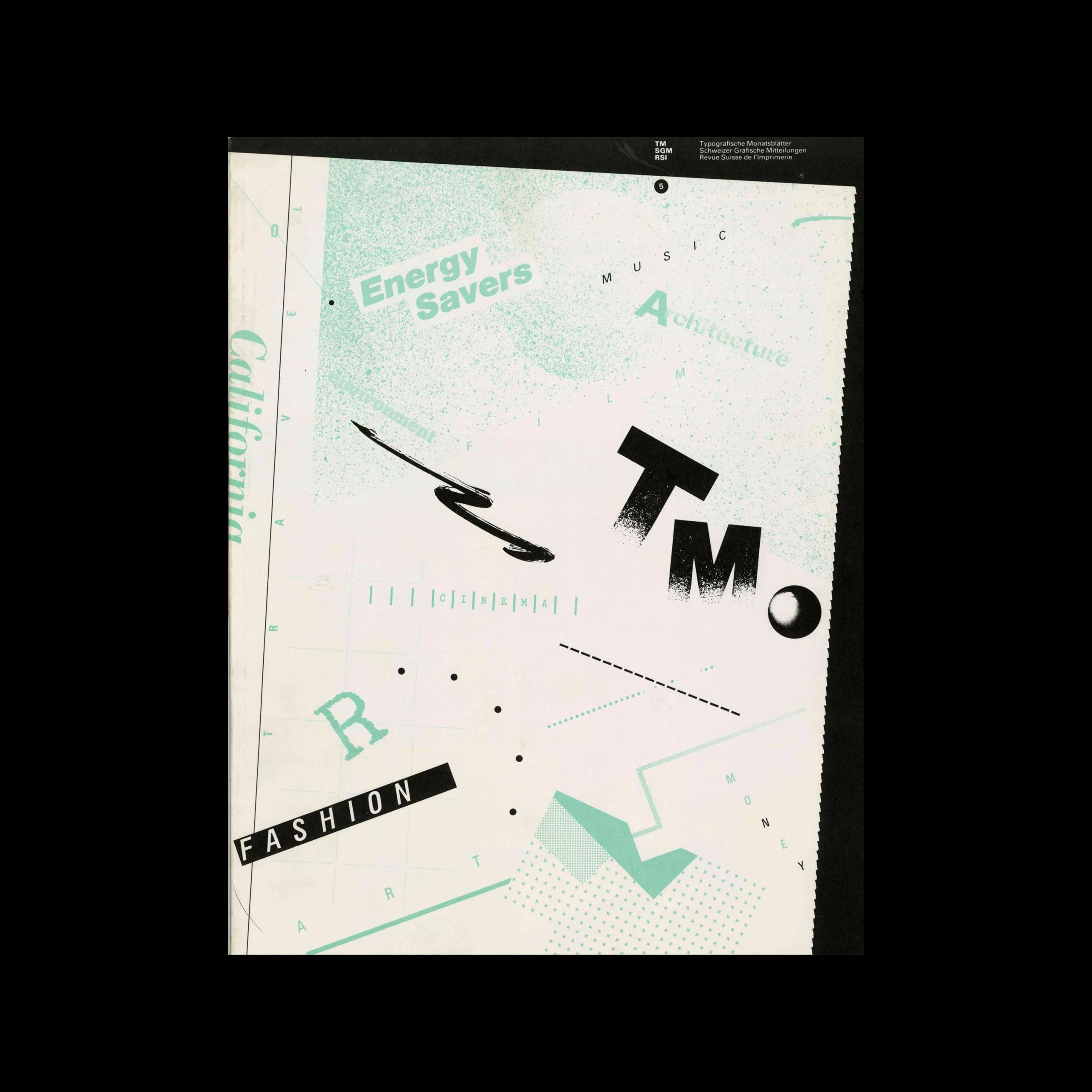 Typografische Monatsblätter, 5, 1980. Cover design by Willi Kunz and Grace Kao