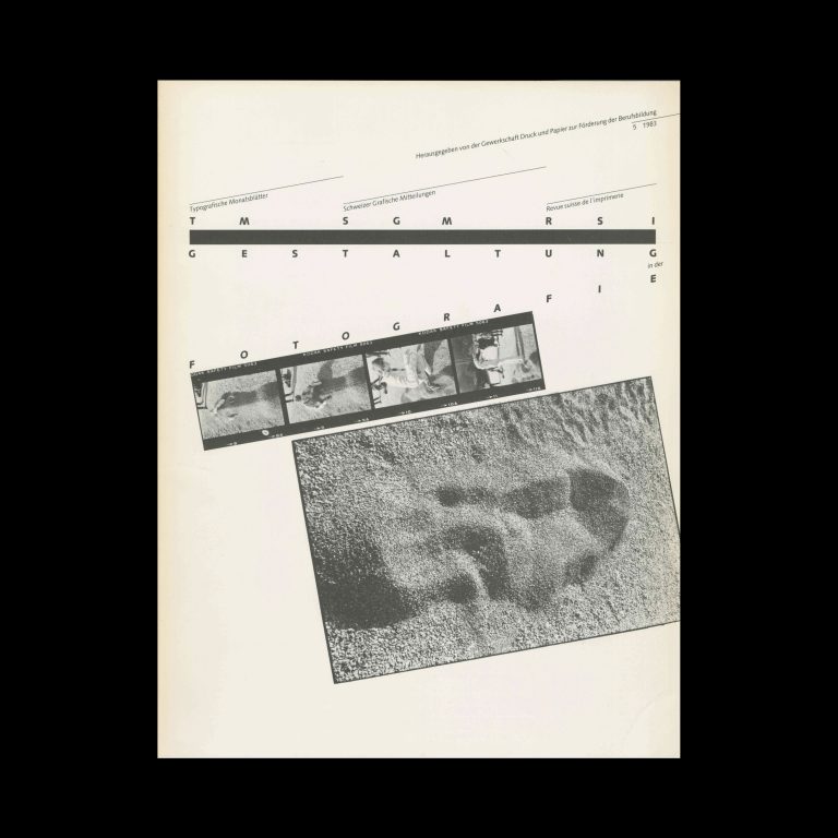 Typografische Monatsblätter, 5, 1983. Cover design Hans Rudolf Bosshard