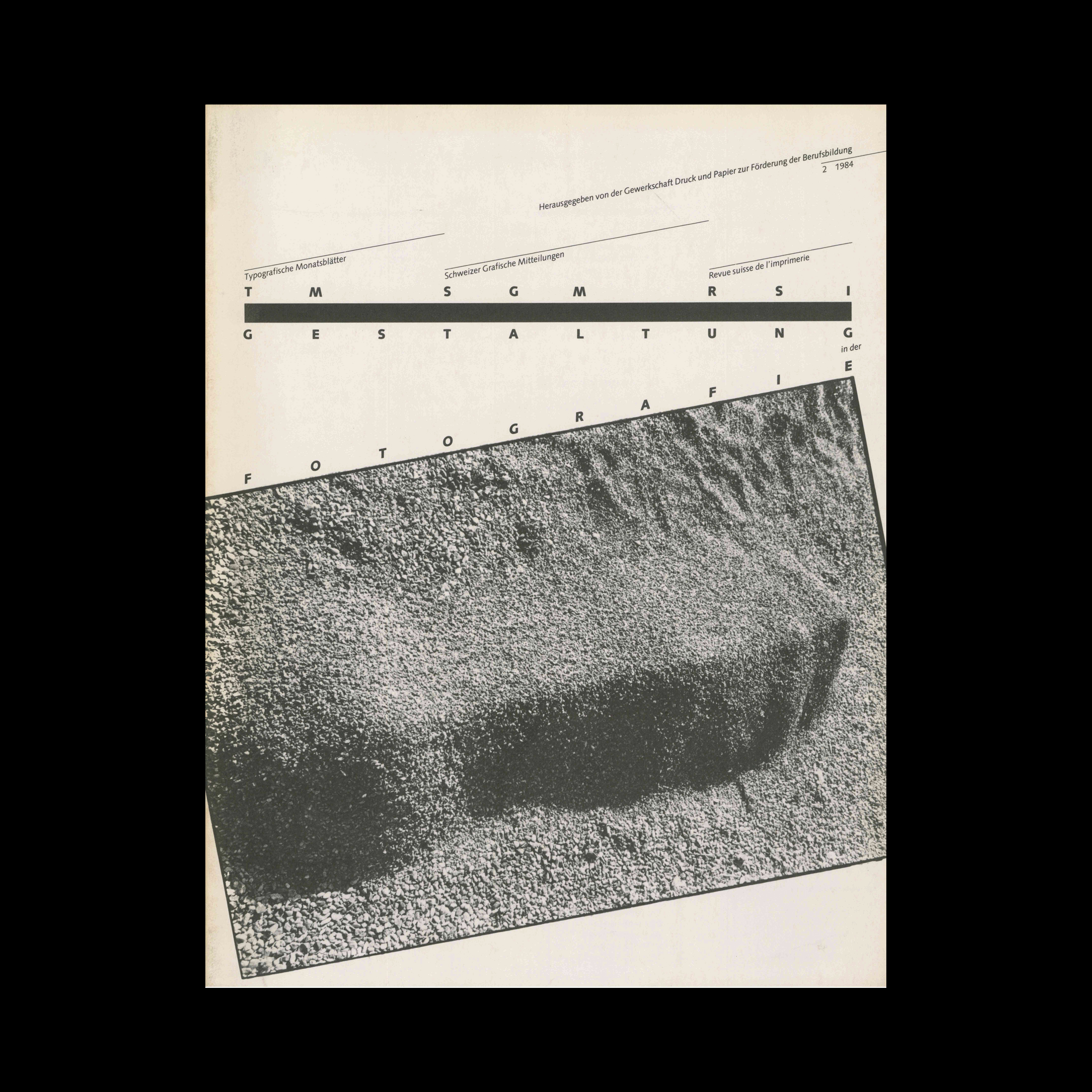 Typografische Monatsblätter, 2, 1984. Cover design by Hans Rudolf Bosshard