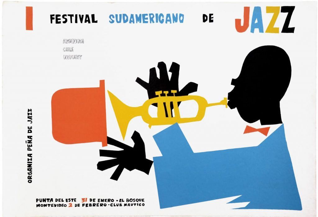 Poster · Primer Festival Sudamericano de Jazz · Jazz · Imprenta AS · Circa 1960