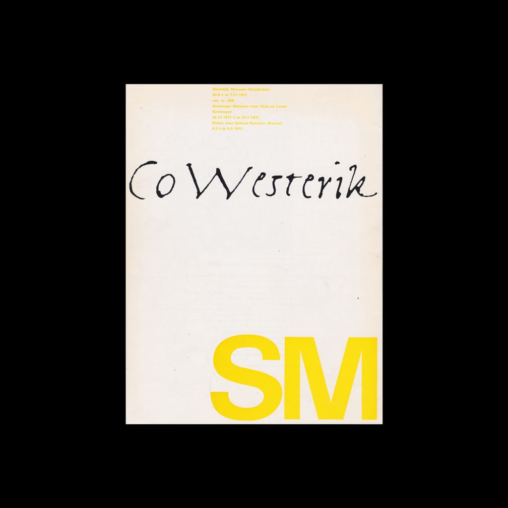 Co Westerik, Stedelijk Museum, Amsterdam, 1972