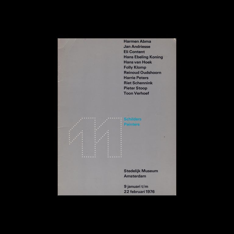 11 Painters, Stedelijk Museum, Amsterdam, 1976 designed by Wim Crouwel and Daphne Duijvelschoff (Total Design)