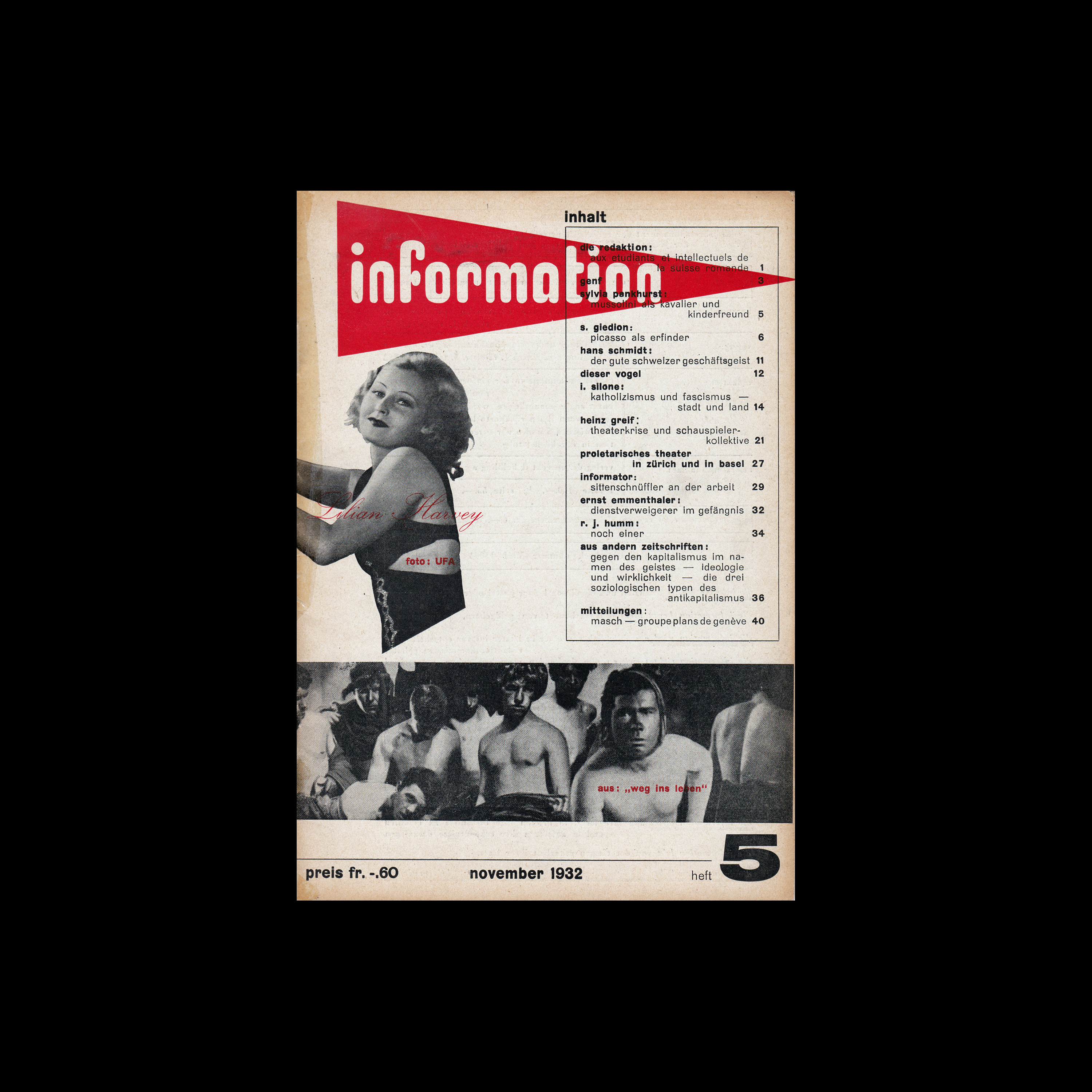 Information, 5, 1932 1 Information, 5, 1932 designed by Max Bill