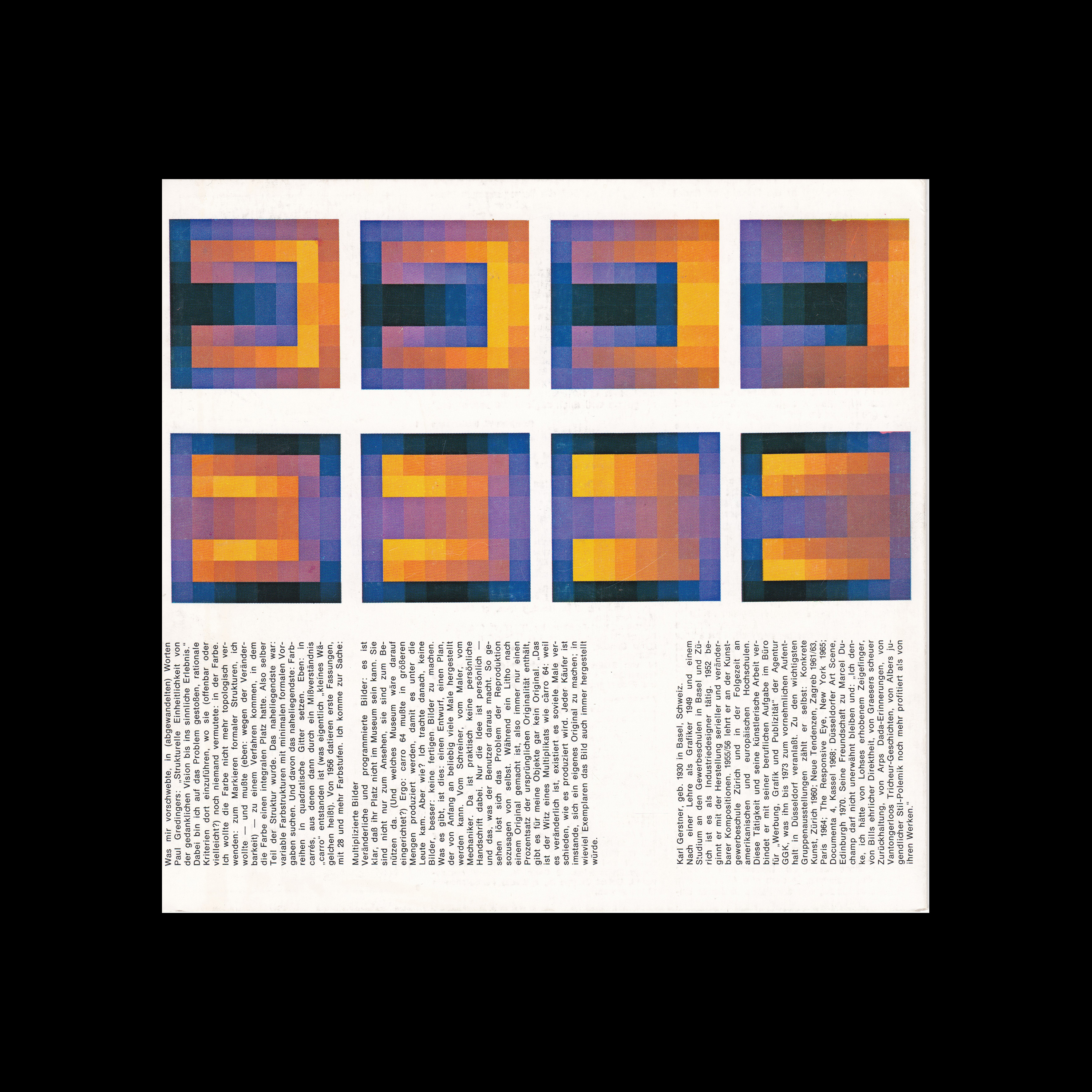 Karl Gerstner, Prinzip Seriel, Kunstmuseum Düsseldorf, 1974