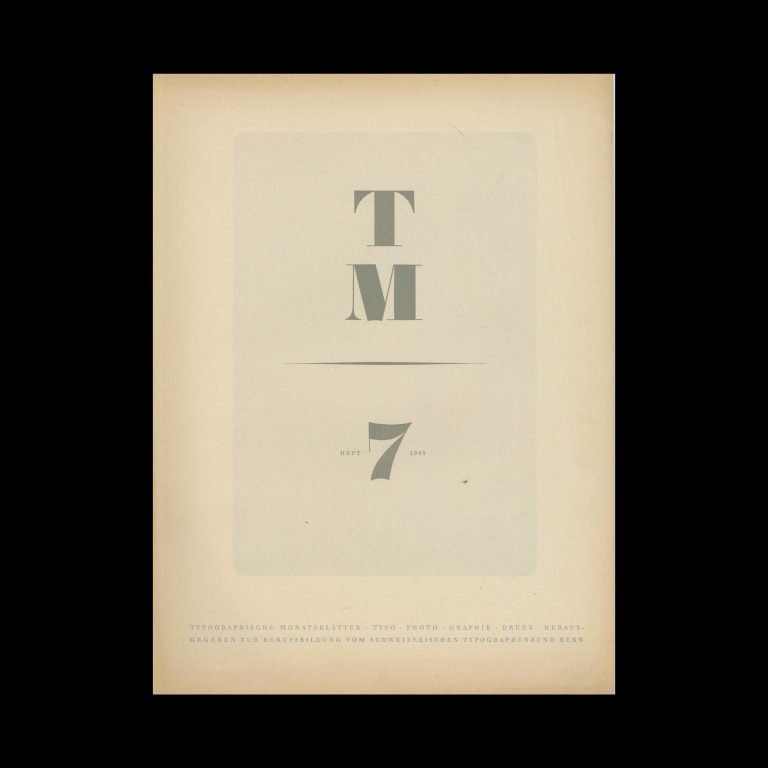 Typografische Monatsblätter, 7, 1945