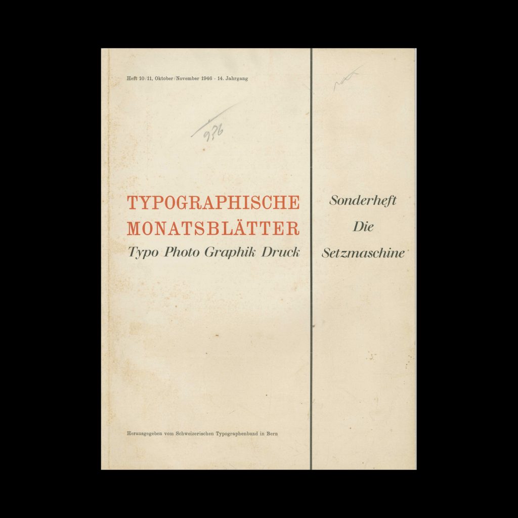 Typographische Monatsblätter, Vol 14, No. 10-11, October-November 1946