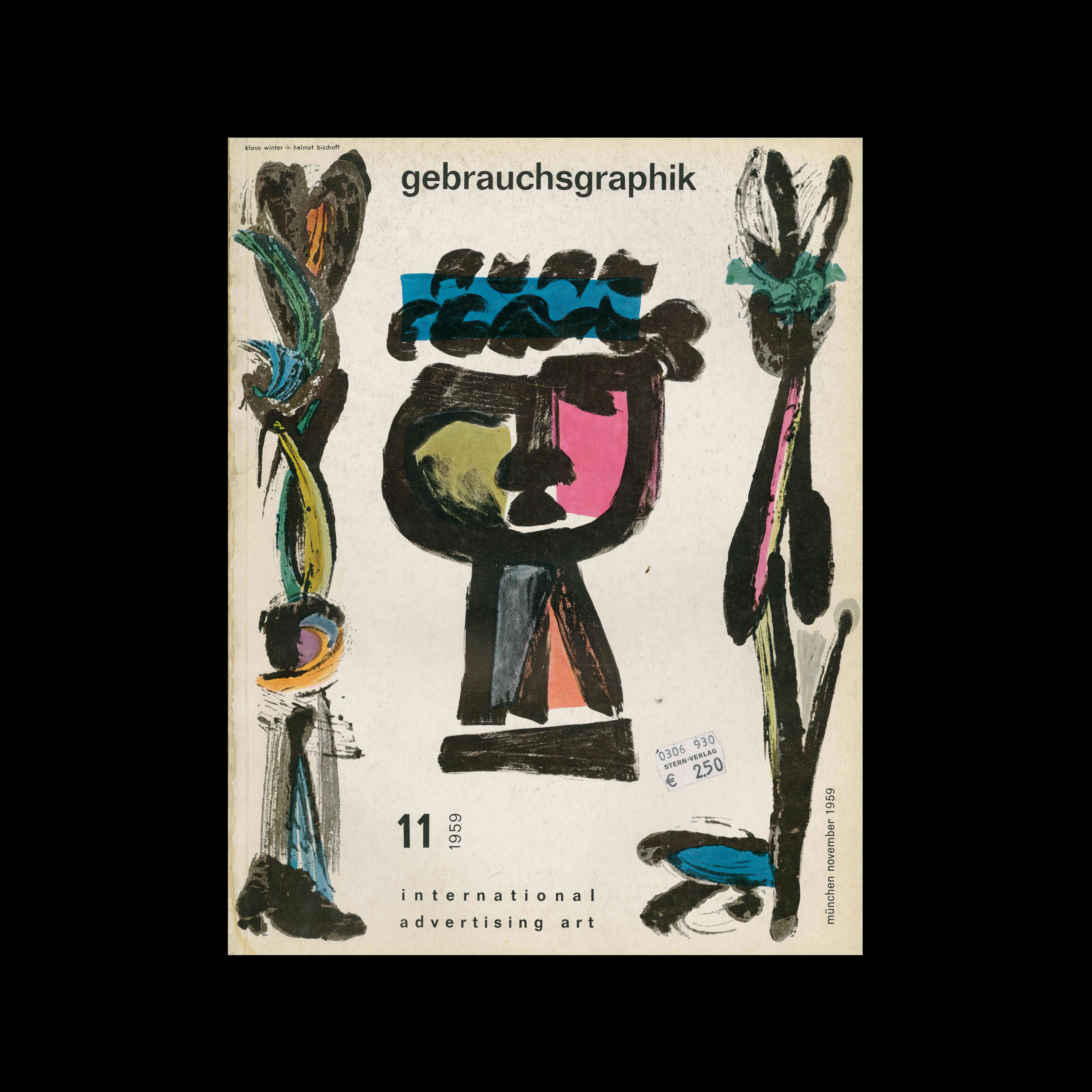 Gebrauchsgraphik, 11, 1959. Cover design by Klaus Winter and Helmut Bischoff 