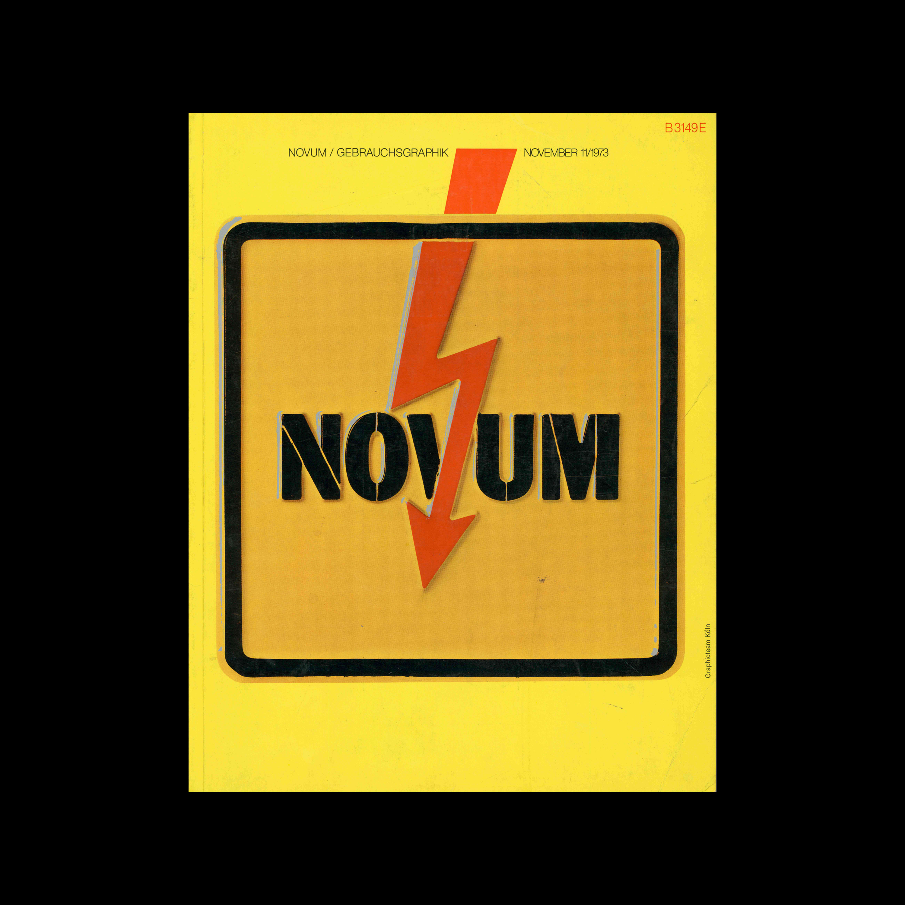 Novum Gebrauchsgraphik, 11, 1973. Cover design by Graphicteam Köln
