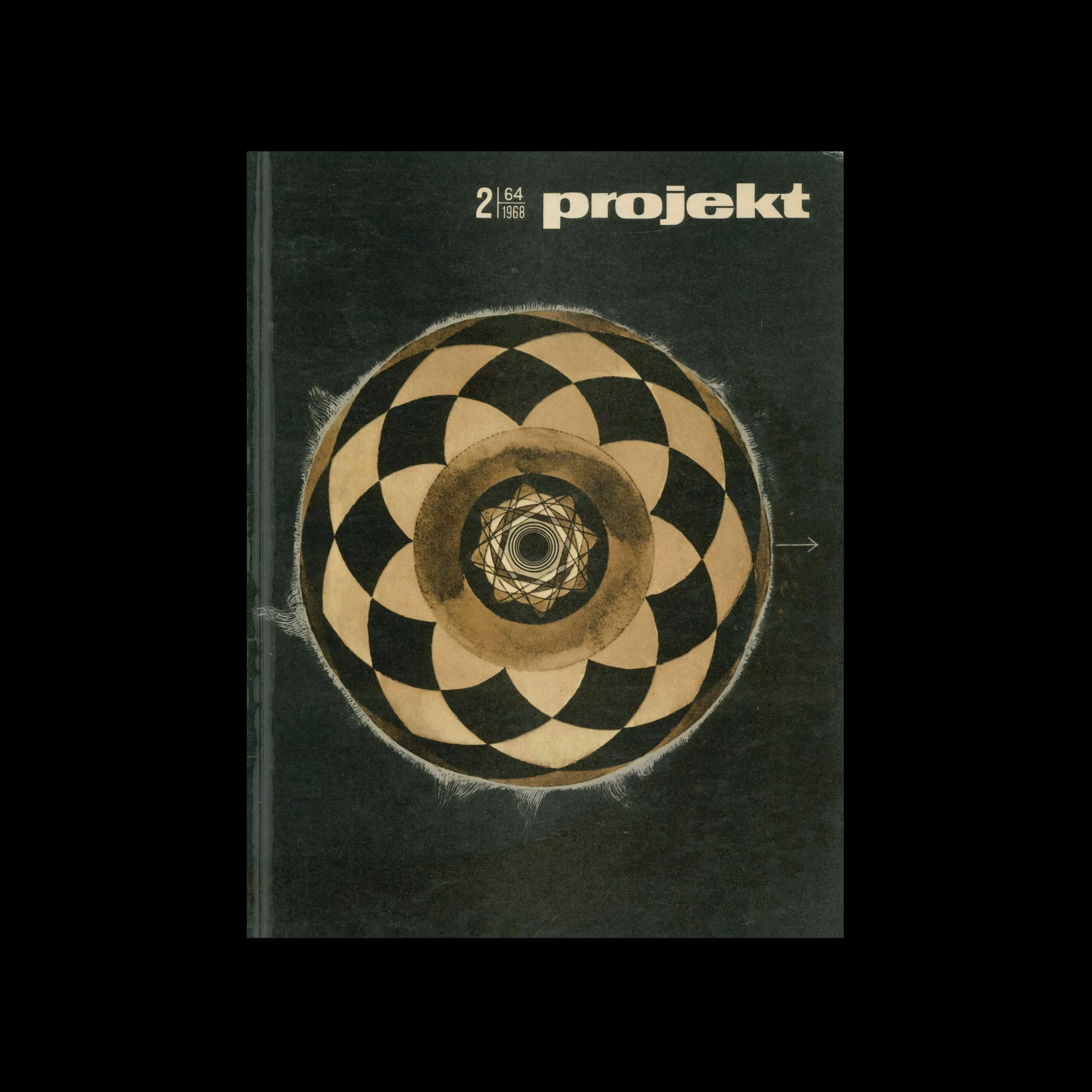 Projekt 64, 2, 1968. Cover design by Andrzej Strumiłło