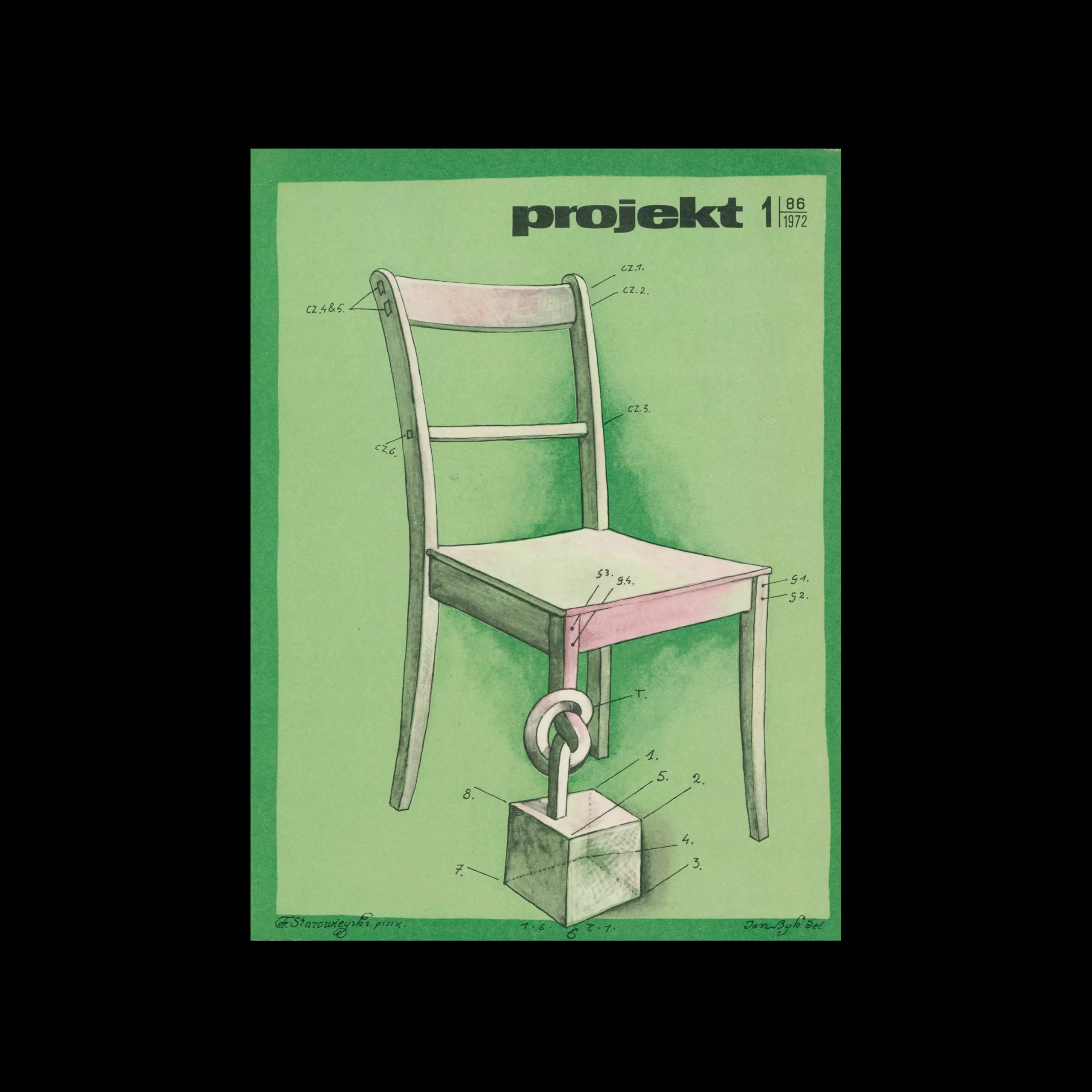Projekt 86, 1, 1972. Cover design by Franciszek Starowieyski.