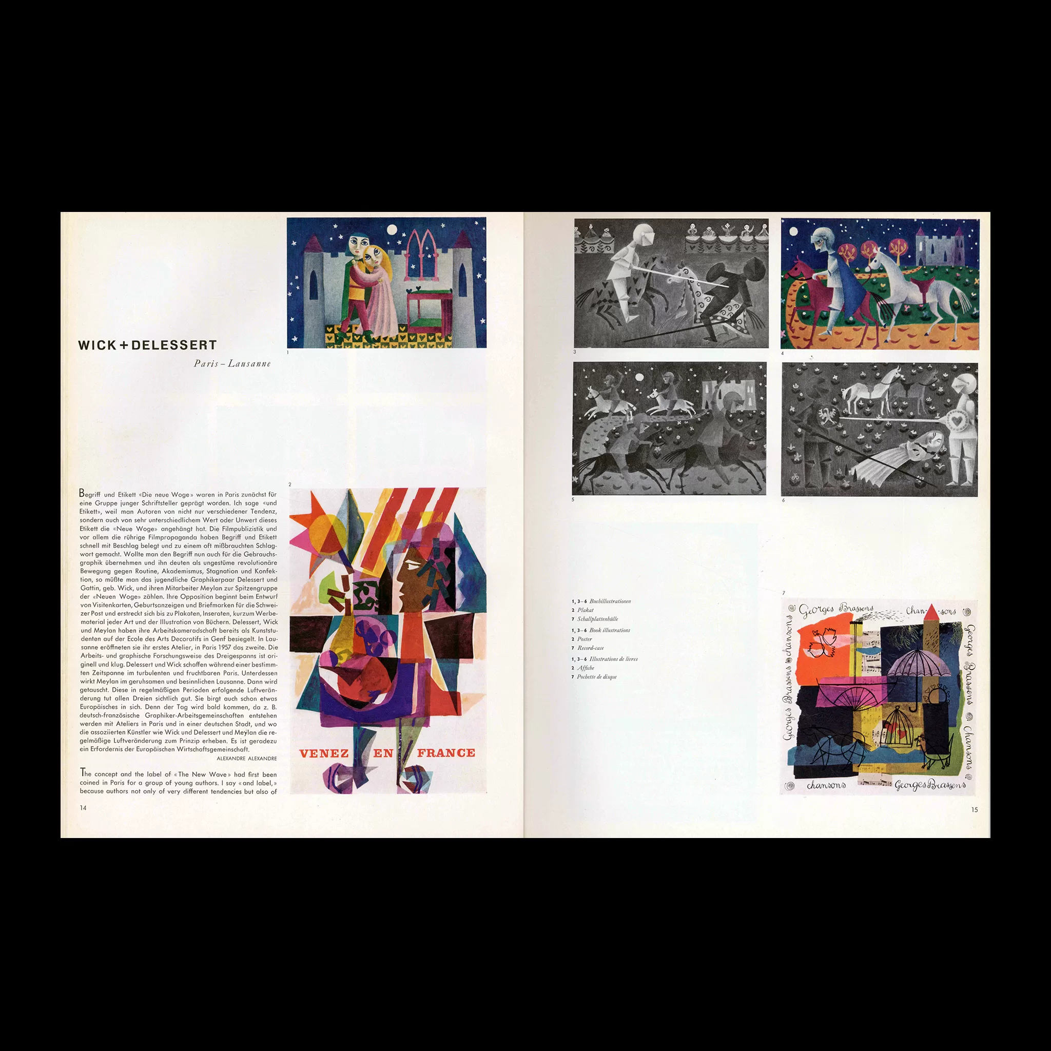Gebrauchsgraphik, 09, 1959 2 Gebrauchsgraphik, 9, 1959 - Wick + Delessert, a Graphic Artist's Team, Paris-Lausanne