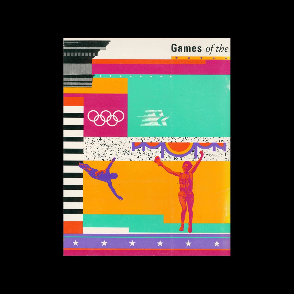 Design Quarterly 127, LA 84: Games of the XXIII Olympiad, 1985 designed by Deborah Sussman and Paul Prejza 
