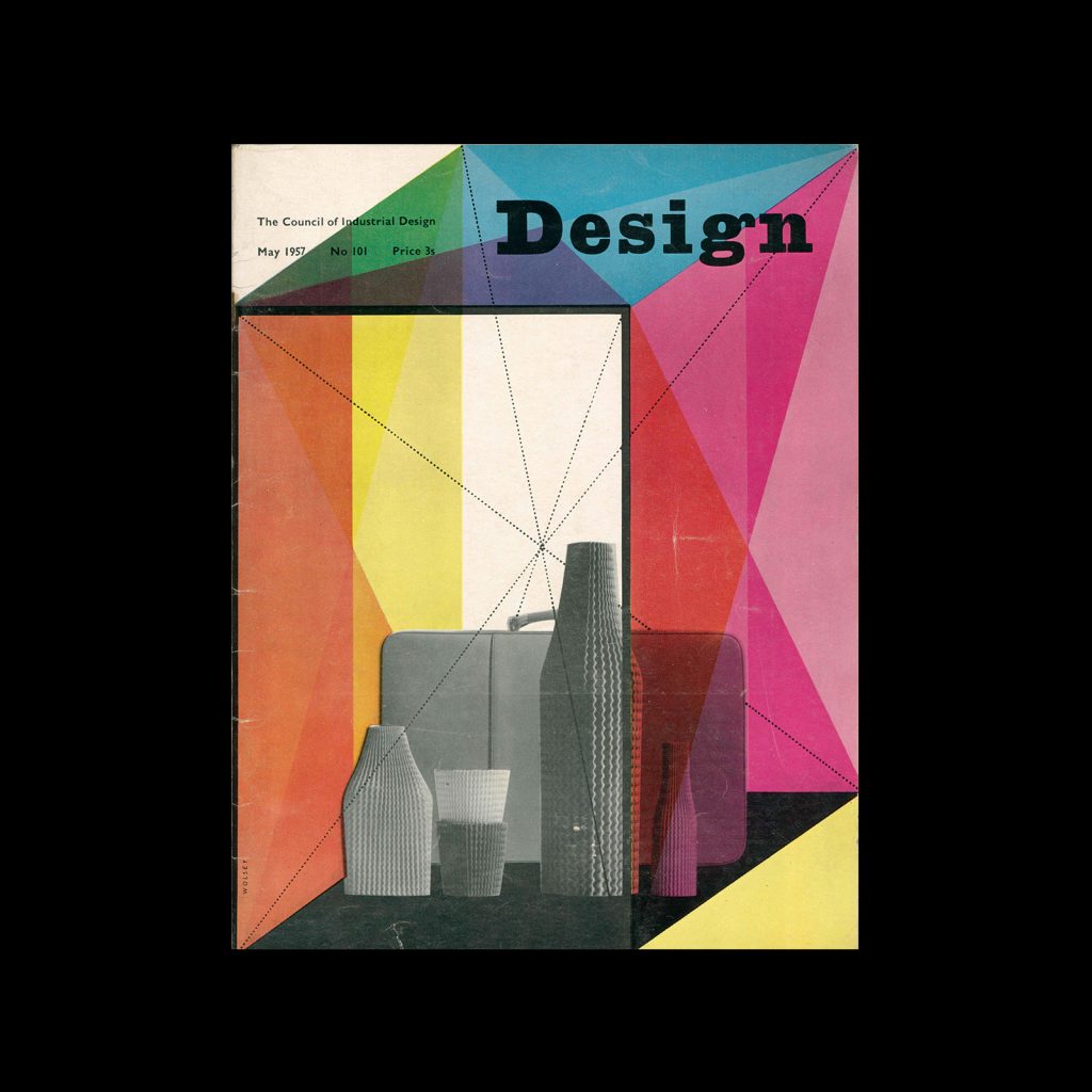 Design, Council of Industrial Design, 101, May 1957. Cover design by Tom Wolsey
