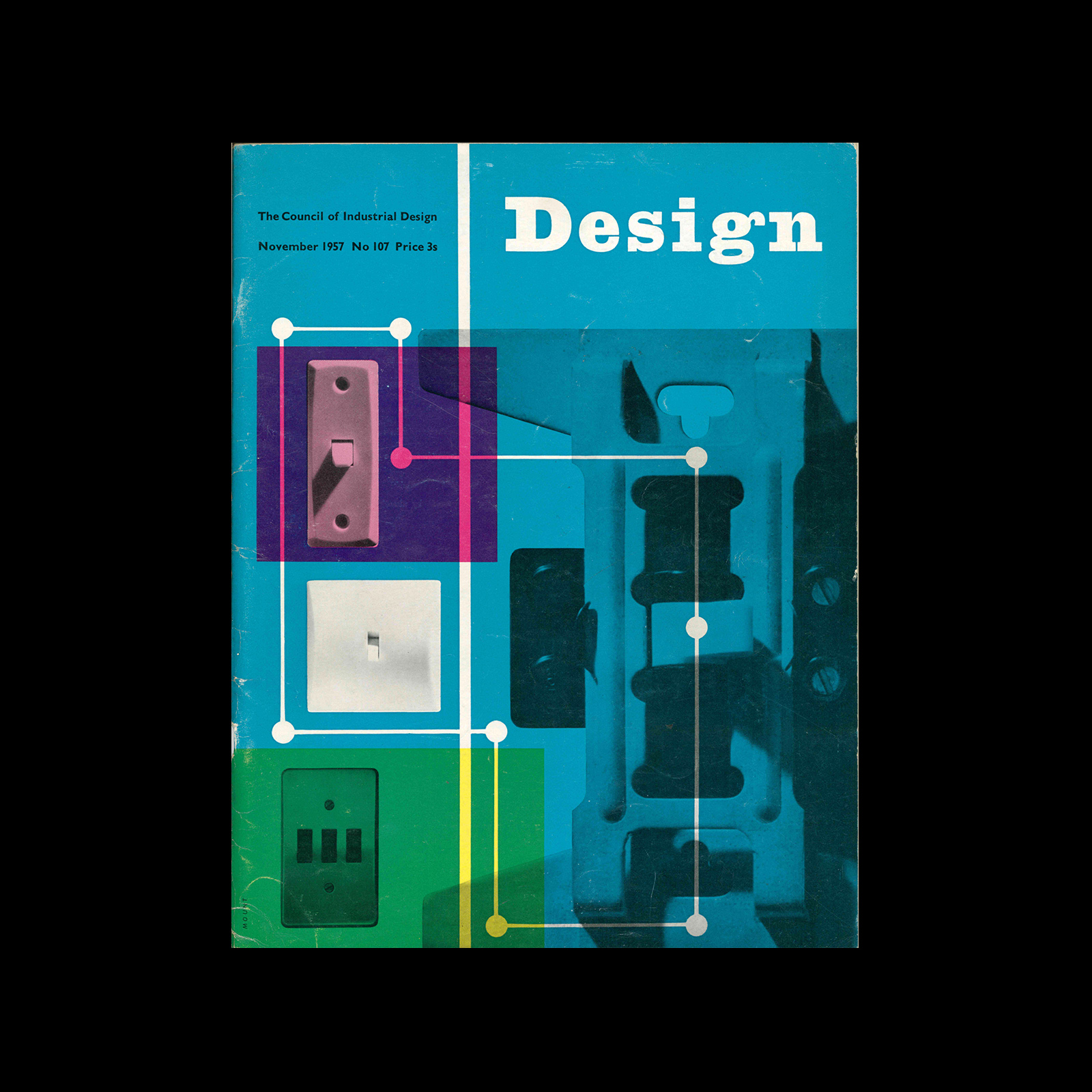 Design, Council of Industrial Design, 107, November 1957. Cover design by Reginald Mount