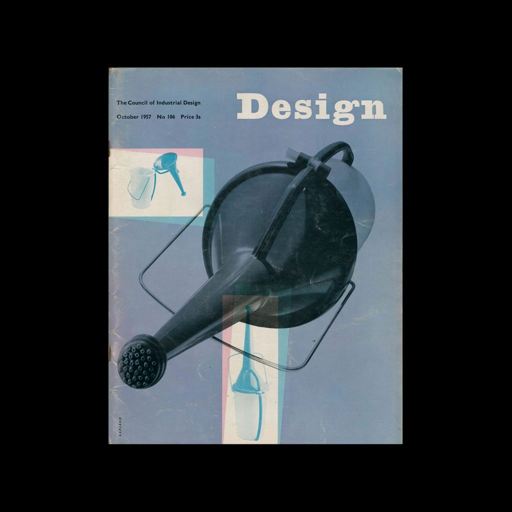 Design, Council of Industrial Design, 106, October 1957. Cover design by Ken Garland