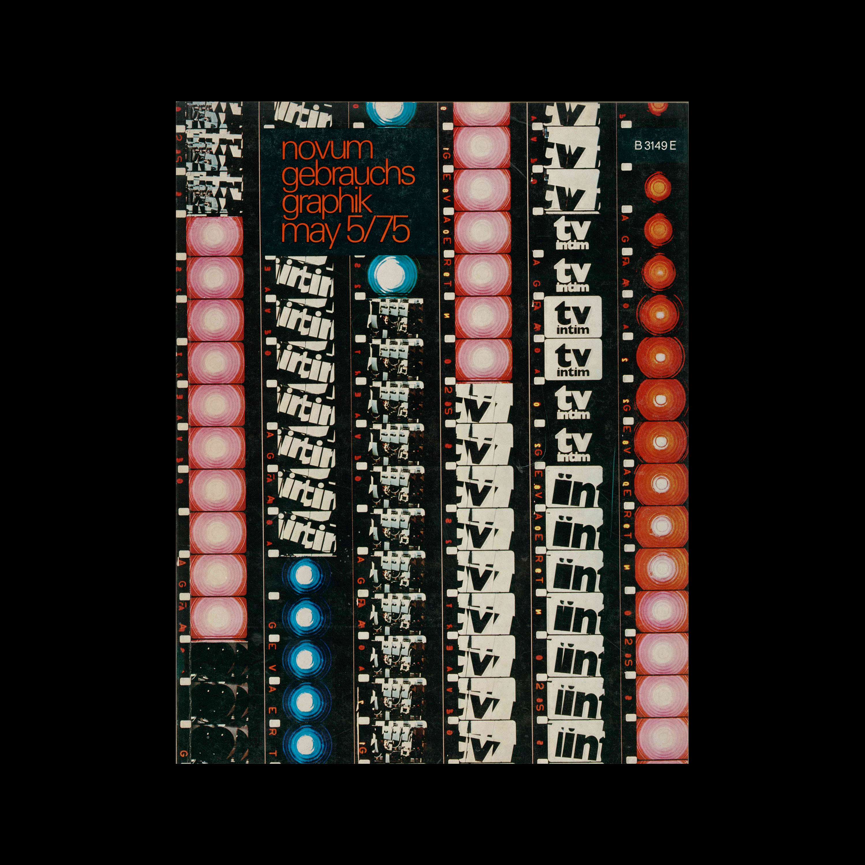 Novum Gebrauchsgraphik, 5, 1975. Cover design by Frieder Grindler + Dieter Zimmermann