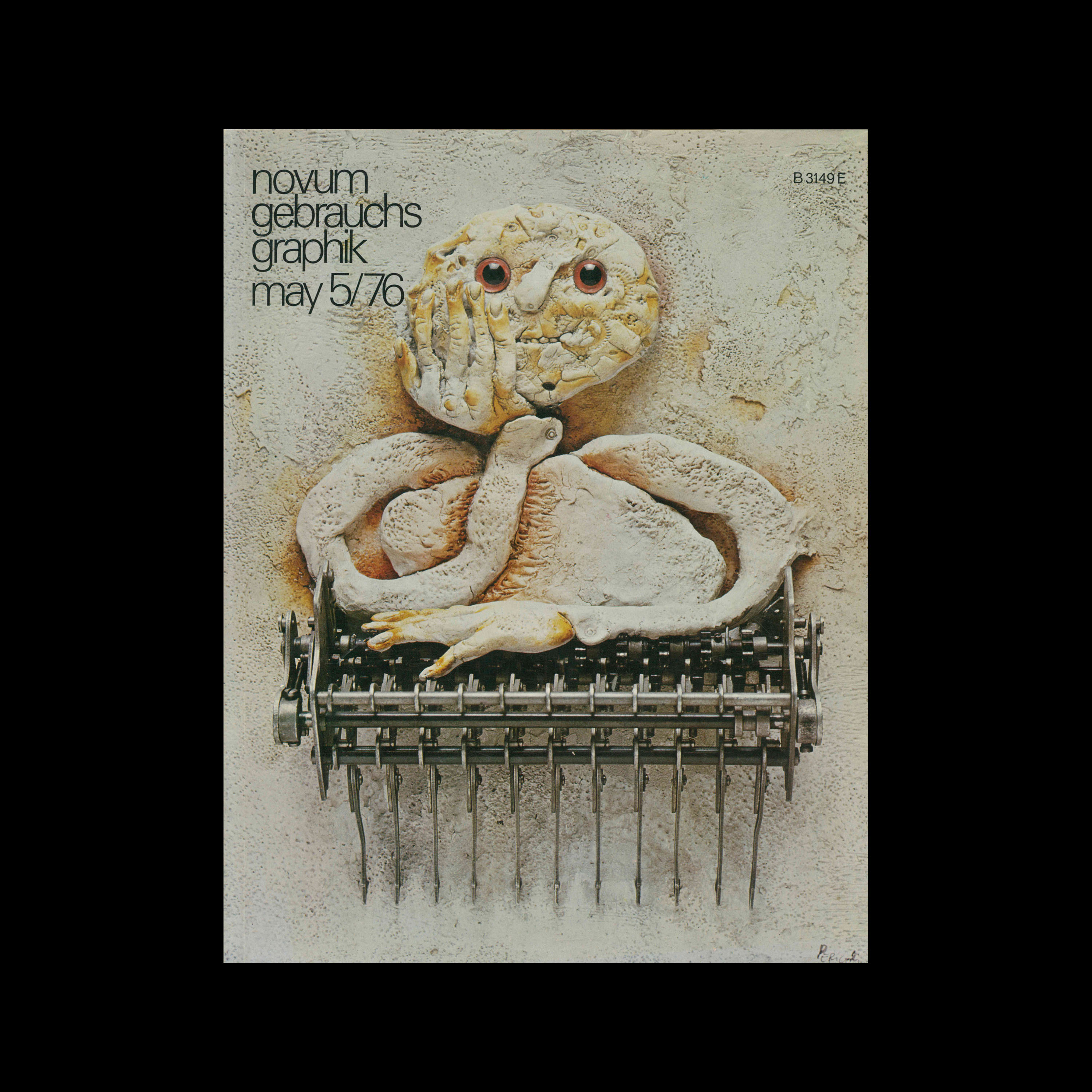 Novum Gebrauchsgraphik, 5, 1976. Cover design by Tullio Pericoli