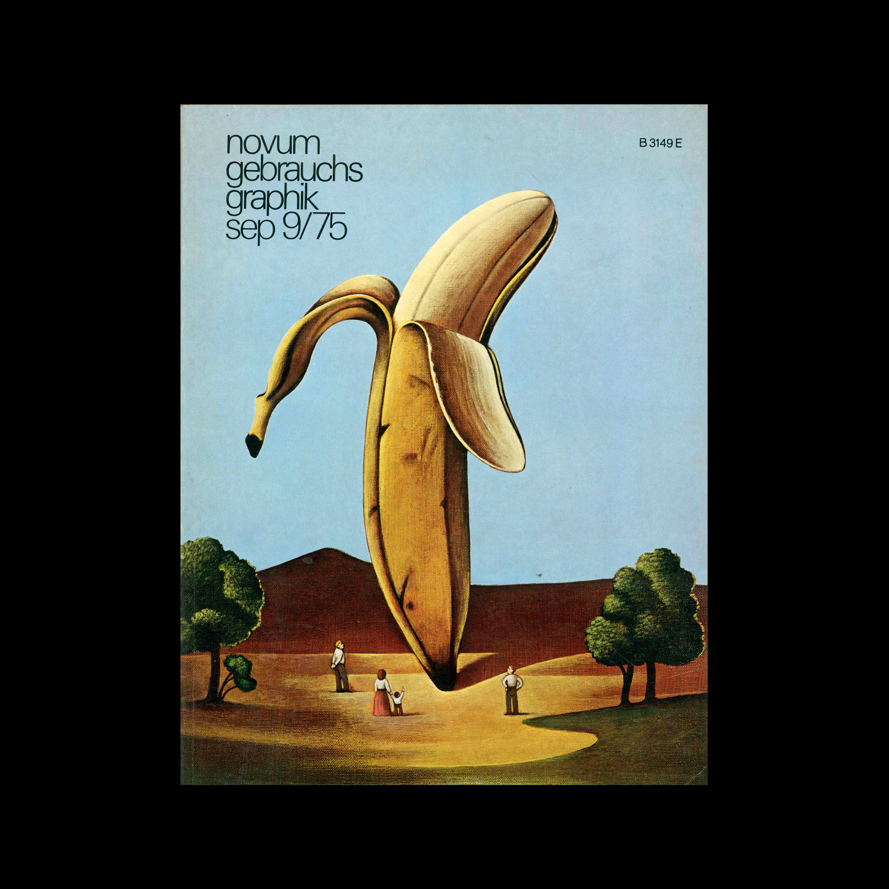 Novum Gebrauchsgraphik, 9, 1975. Cover design by Paul Davis