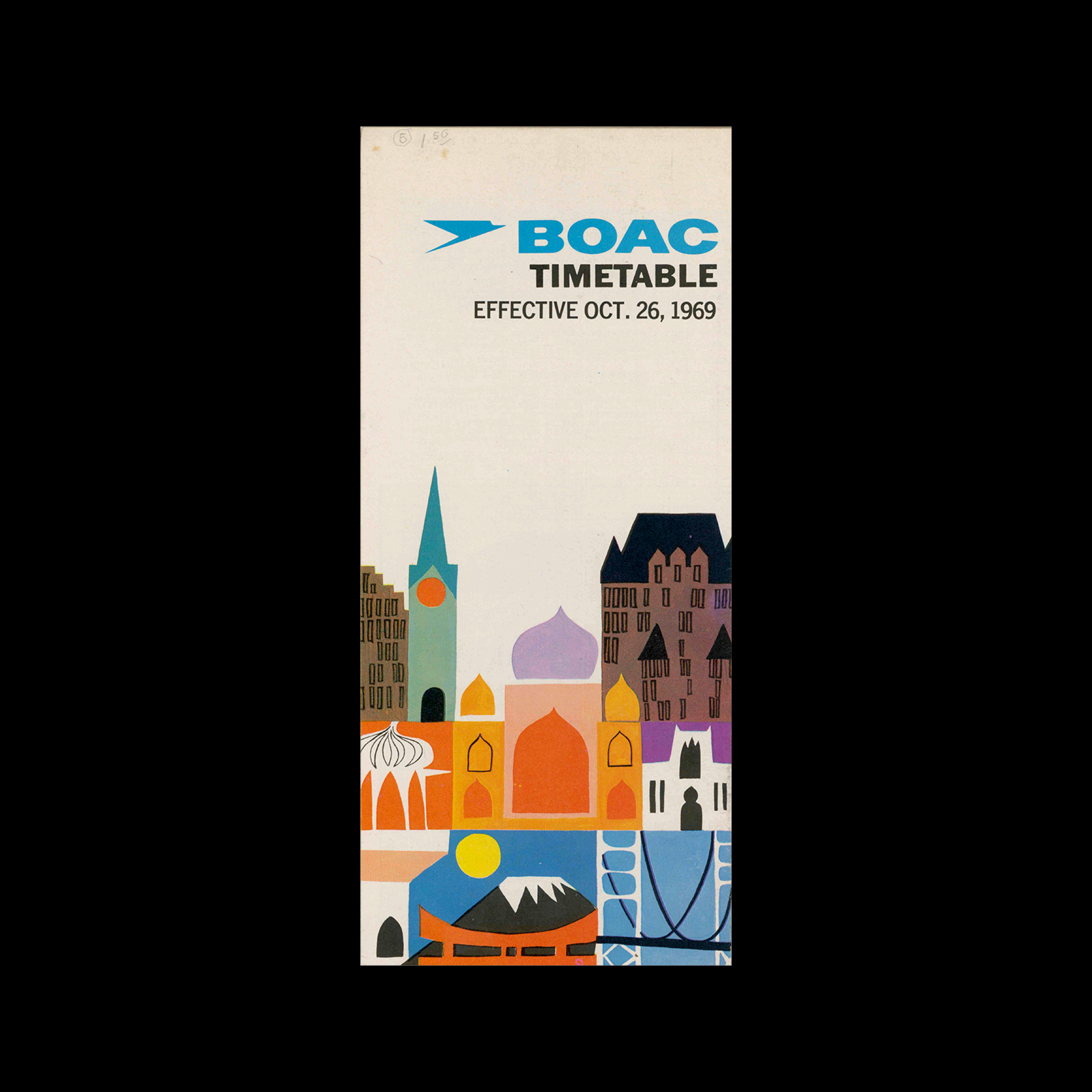 Boac Notebook BOAC Timetable - Oct 26, 1969 - Design Reviewed