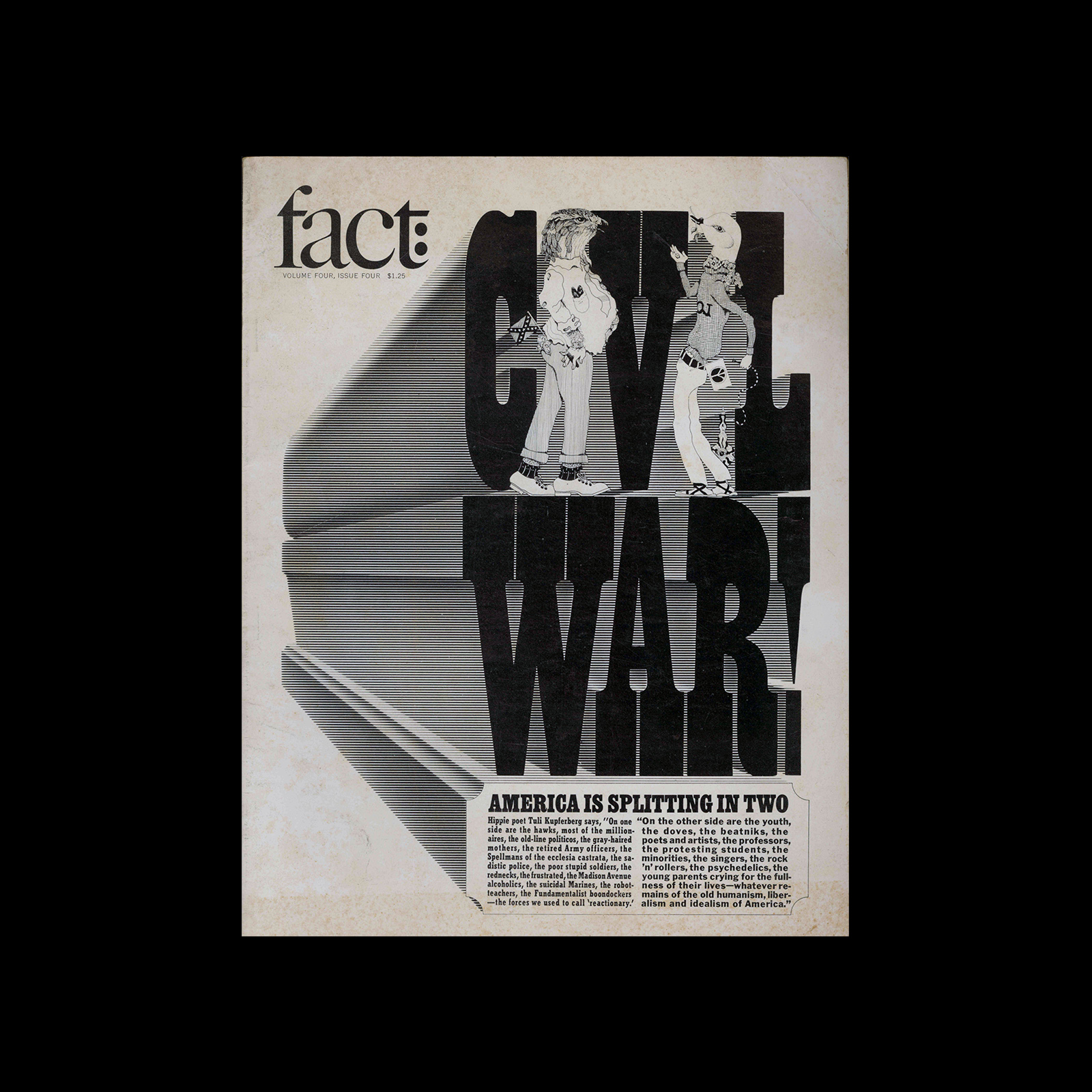 Fact, Volume Four, Issue Four, 1967. Designed by Herb Lubalin