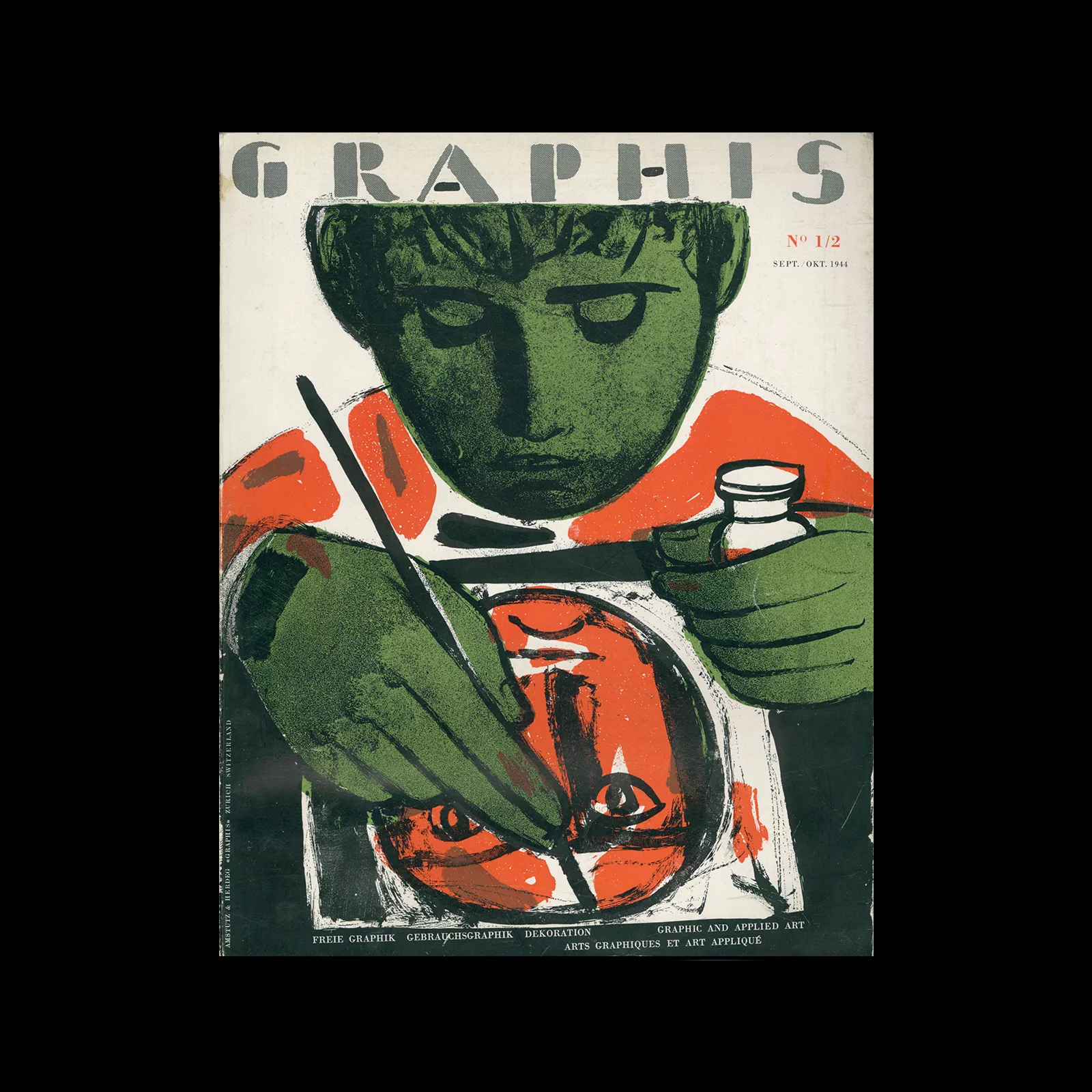 Graphis 01-02, 1944. Cover design by Max Hunziker