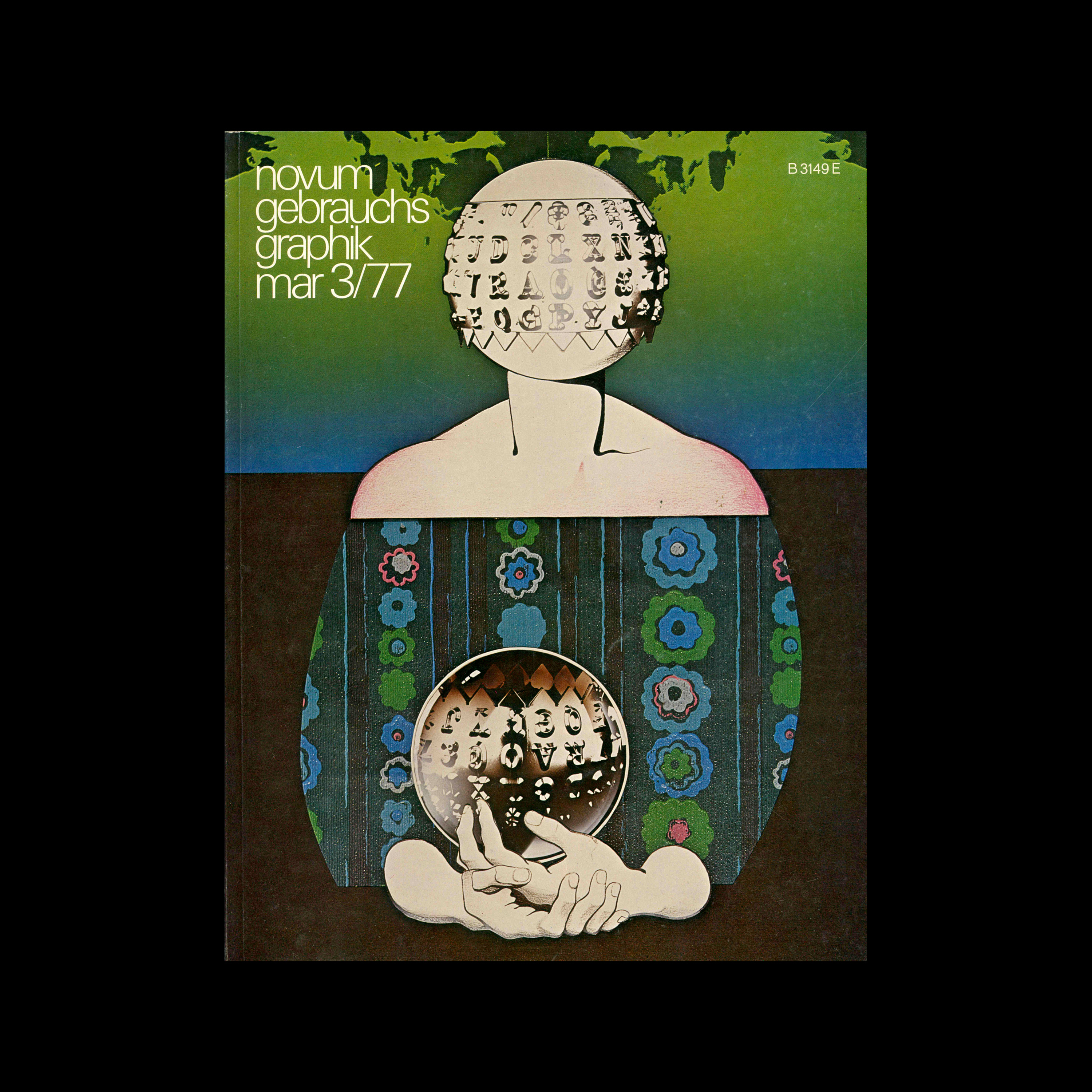 Novum Gebrauchsgraphik, 3, 1977. Cover design by Daniel Sinay