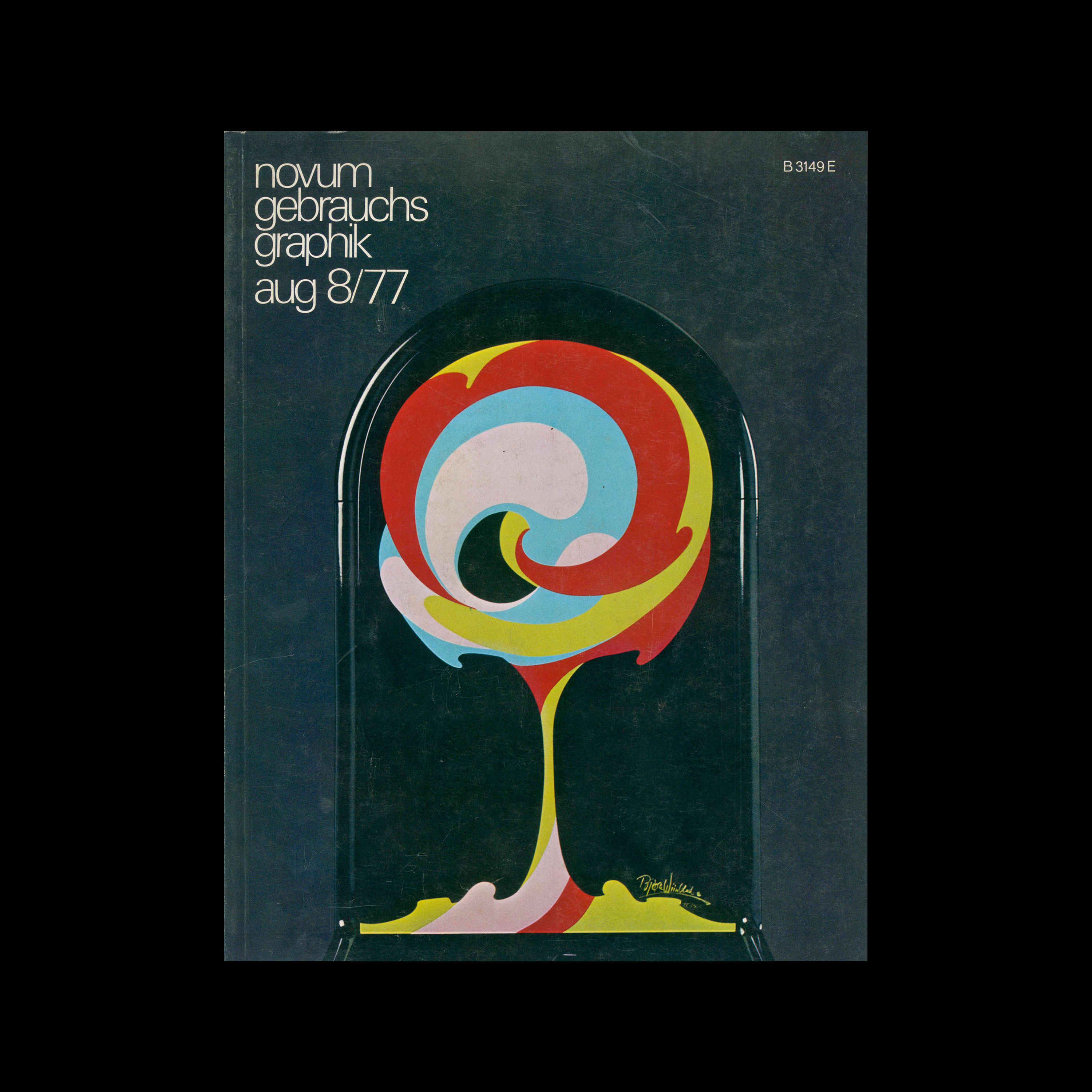 Novum Gebrauchsgraphik, 8, 1977 1 Novum Gebrauchsgraphik, 8, 1977. Cover design by Bjørn Wiinblad