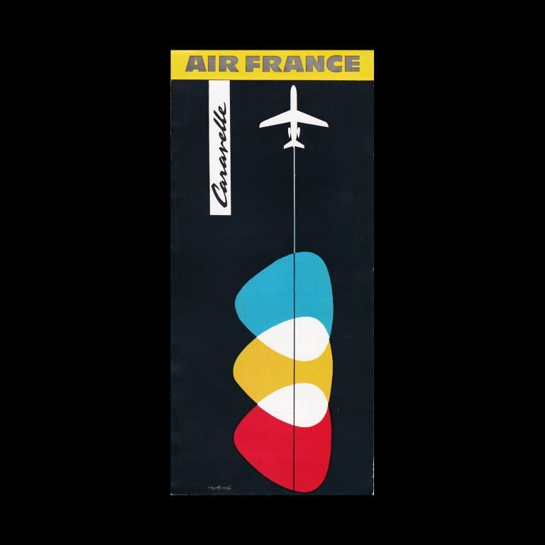 Air France Caravelle Leaflet, 1958. Design by Jean Fortin