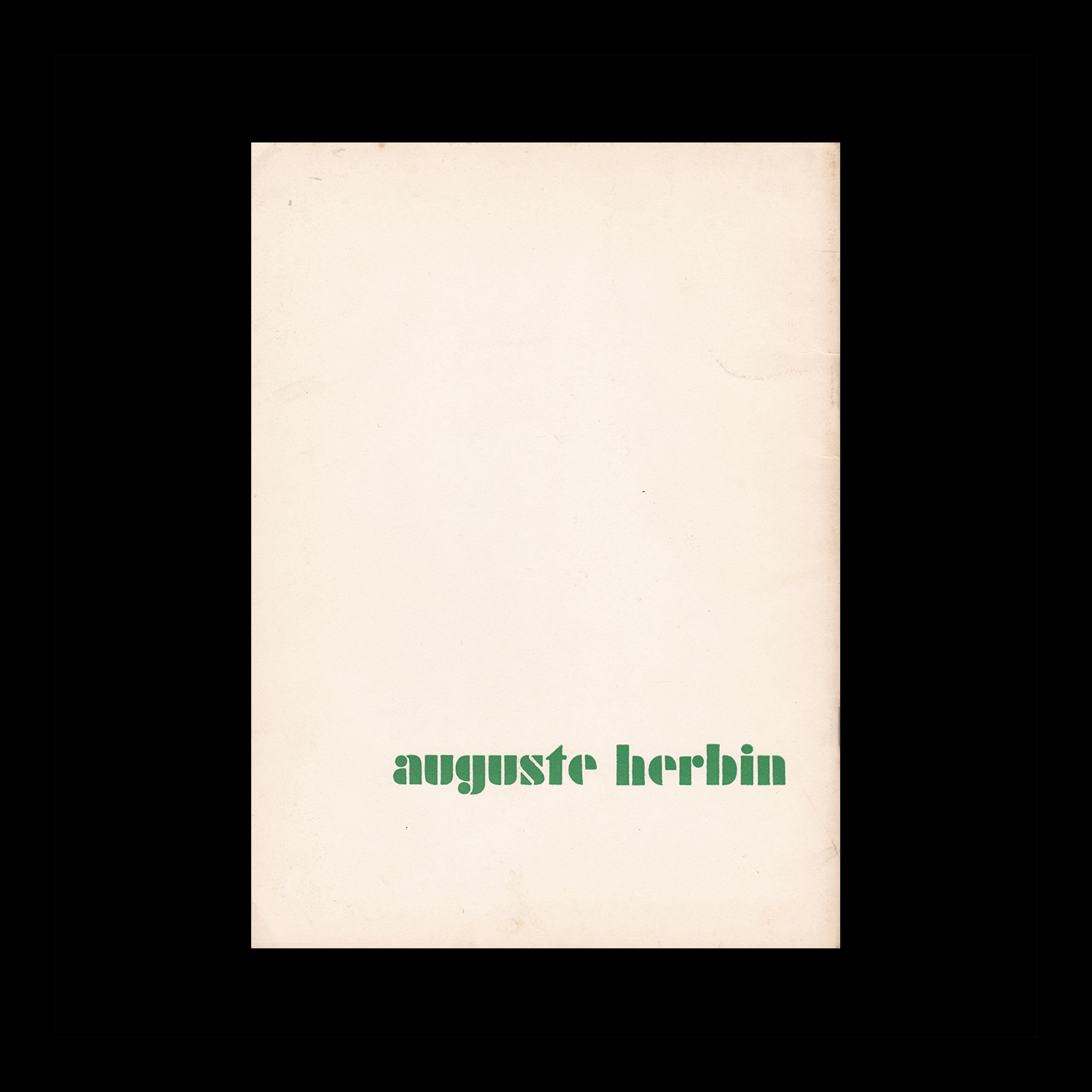 Auguste Herbin, Stedelijk Museum Amsterdam, 1963. Design most likely Willem Sandberg