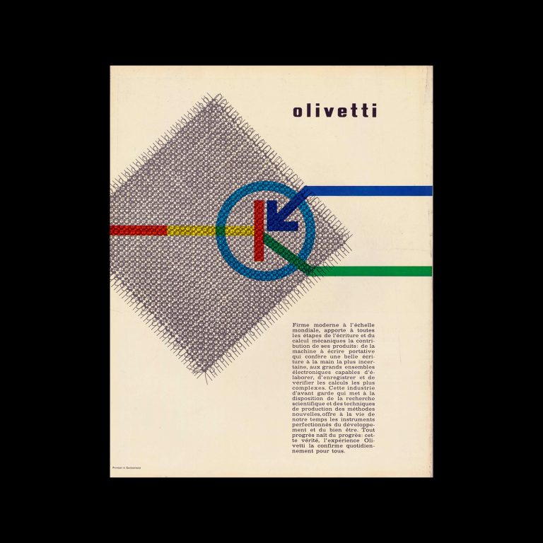 Olivetti accounting machine Audit and Mercator, advertisement, 1960-62. Designed by Giovanni Pintori.