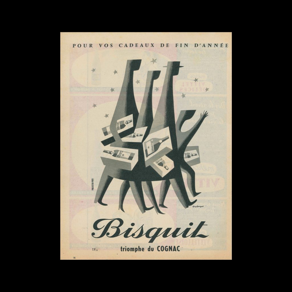 Bisquit triomphe du cognac, Advertisement, 1956