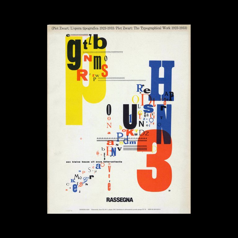 Rassegna 30: Piet Zwart: L'opera Tipografica 1923-1933 / Piet Zwart, the typographical work 1923-1933, 1987