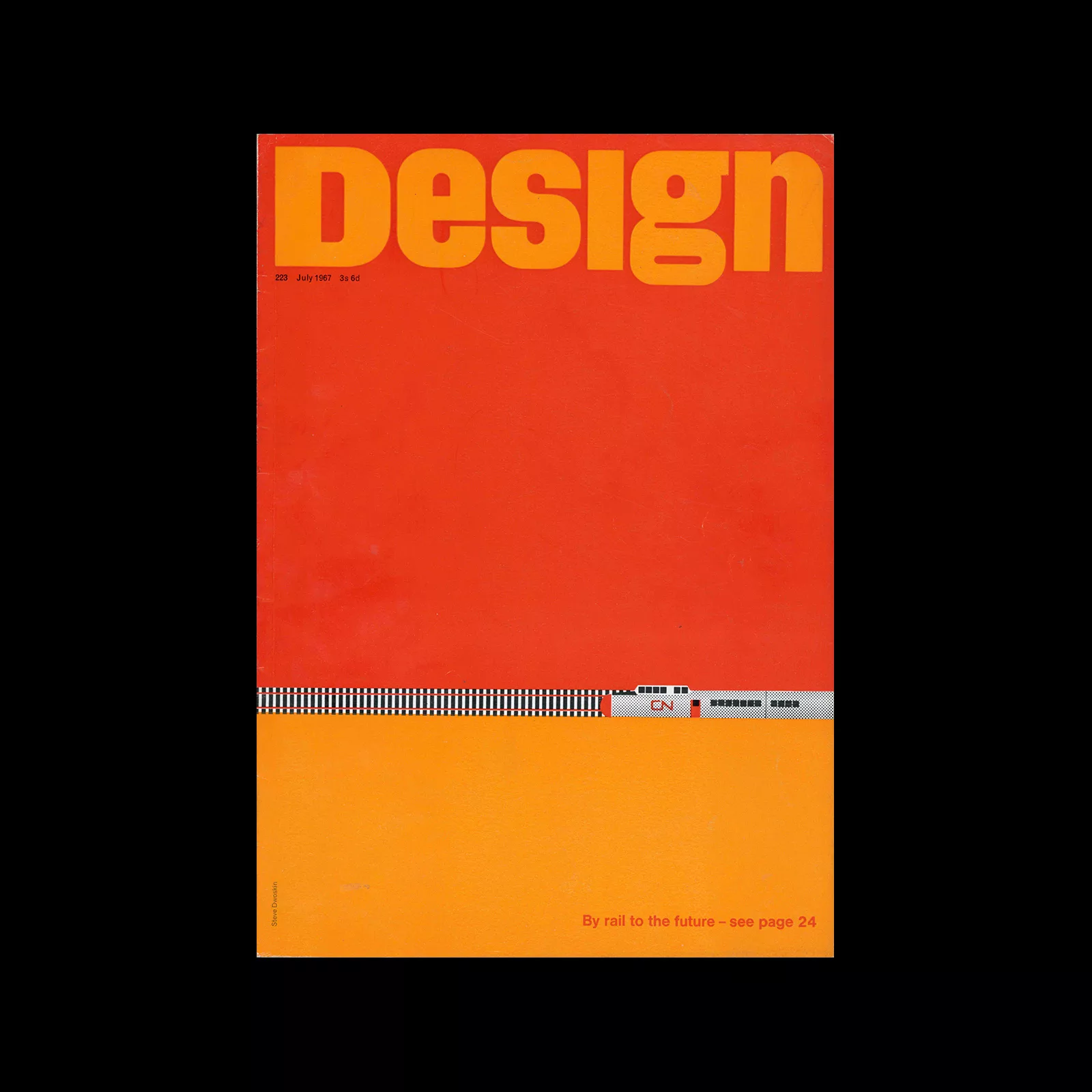 Design, Council of Industrial Design, 223, July 1967. Cover design by Steve Dwoskin
