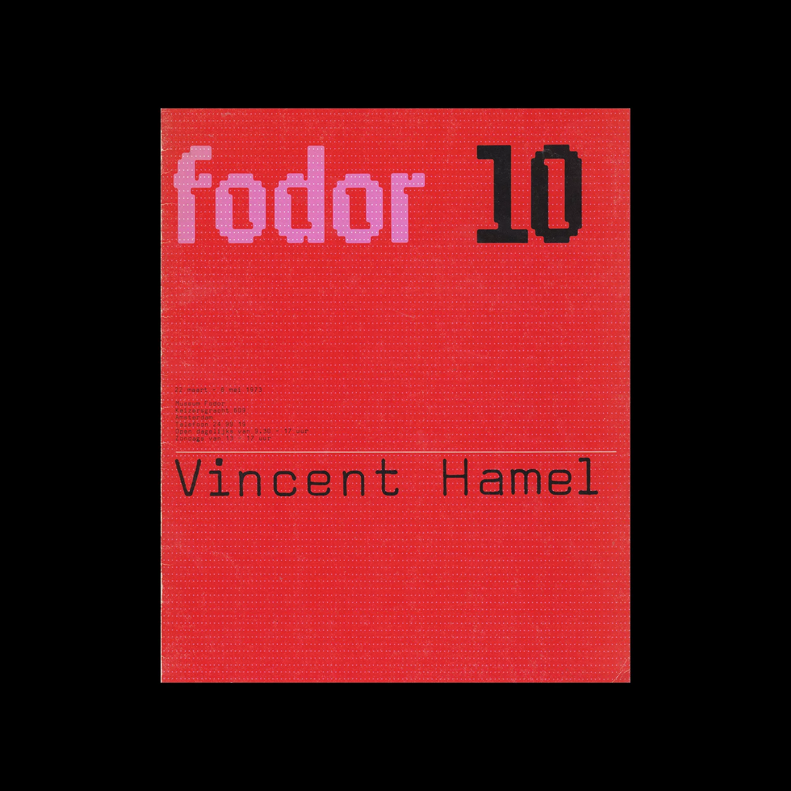 Fodor 10, 1973 - Vincent Hamel. Designed by Wim Crouwel and Dapne Duijvelshoff (Total Design).