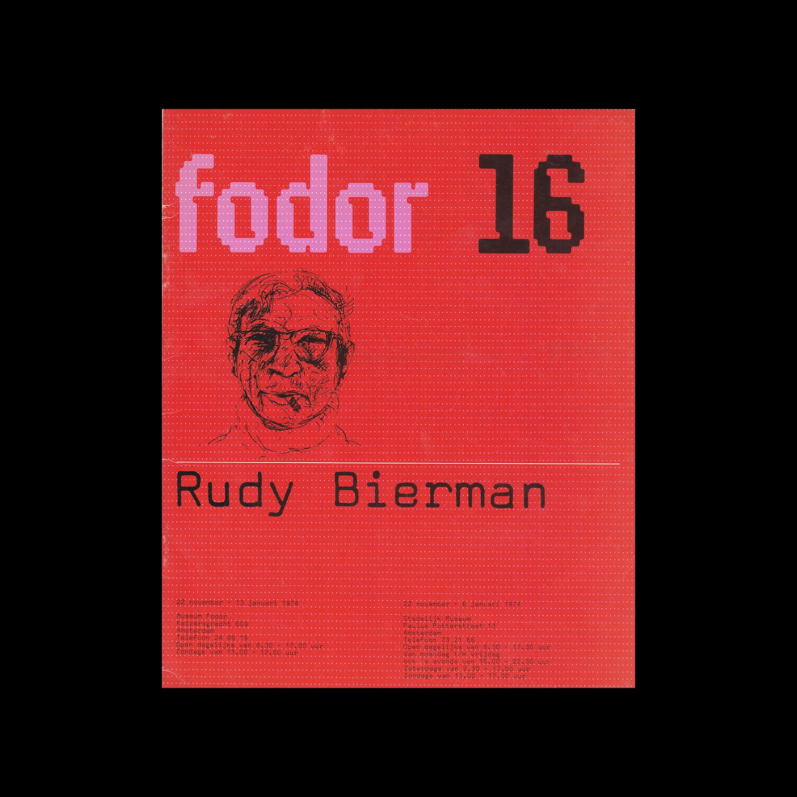 Fodor 16, 1974 - Rudy Bierman. Designed by Wim Crouwel and Daphne Duijvelshoff (Total Design).