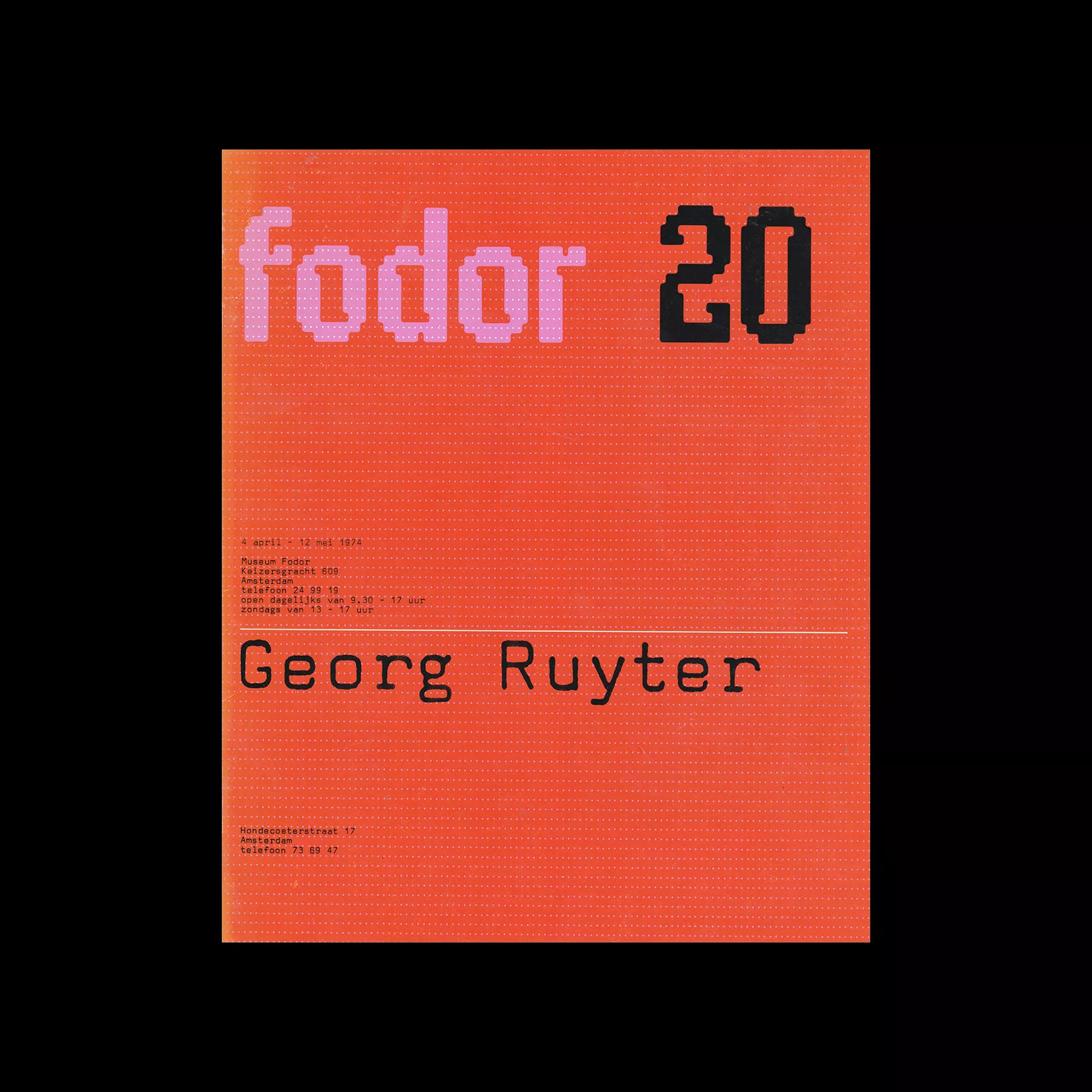 Fodor 20, 1974 - Georg Ruyter. Designed by Wim Crouwel and Daphne Duijvelshoff (Total Design)
