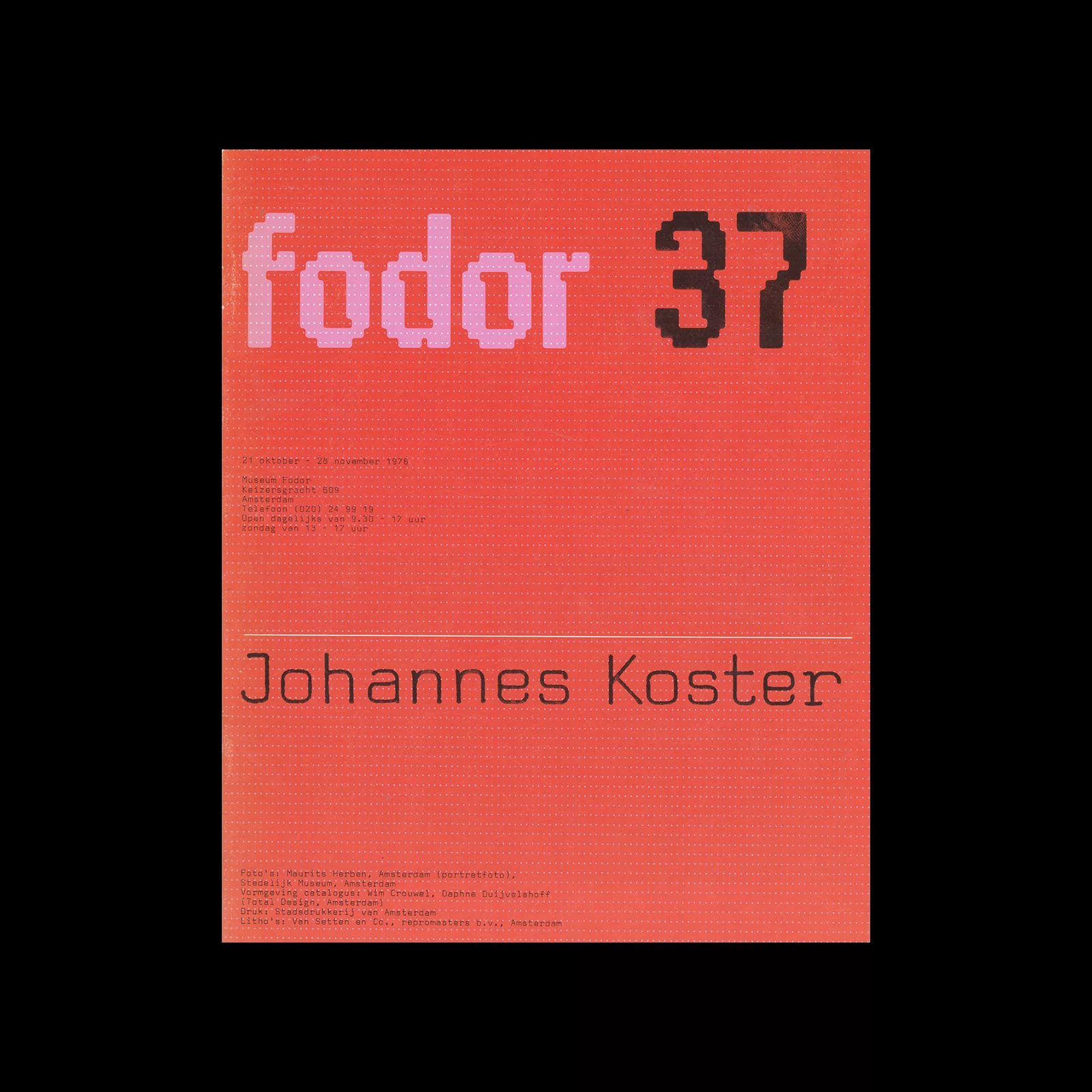 Fodor 37, 1976 - Johannes Koster. Designed by Wim Crouwel and Daphne Duijvelshoff (Total Design)
