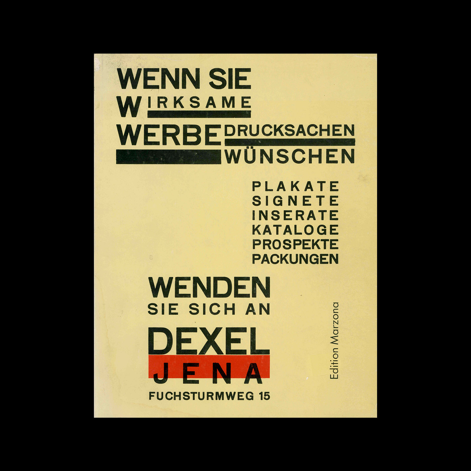Walter Dexel, Neue Reklame, 1987 1 Walter Dexel, Neue Reklame, 1987