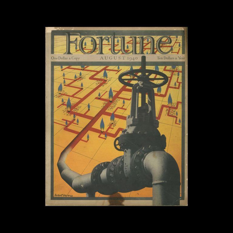 Fortune magazine, Vol. 22, No. 2, 1940. Cover design by Herbert Bayer