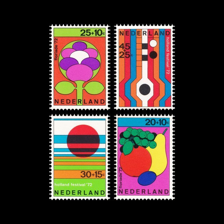 Holland Festival 72 / Floriade 72, Netherland Stamps, 1972. Designed by Dick Elffers