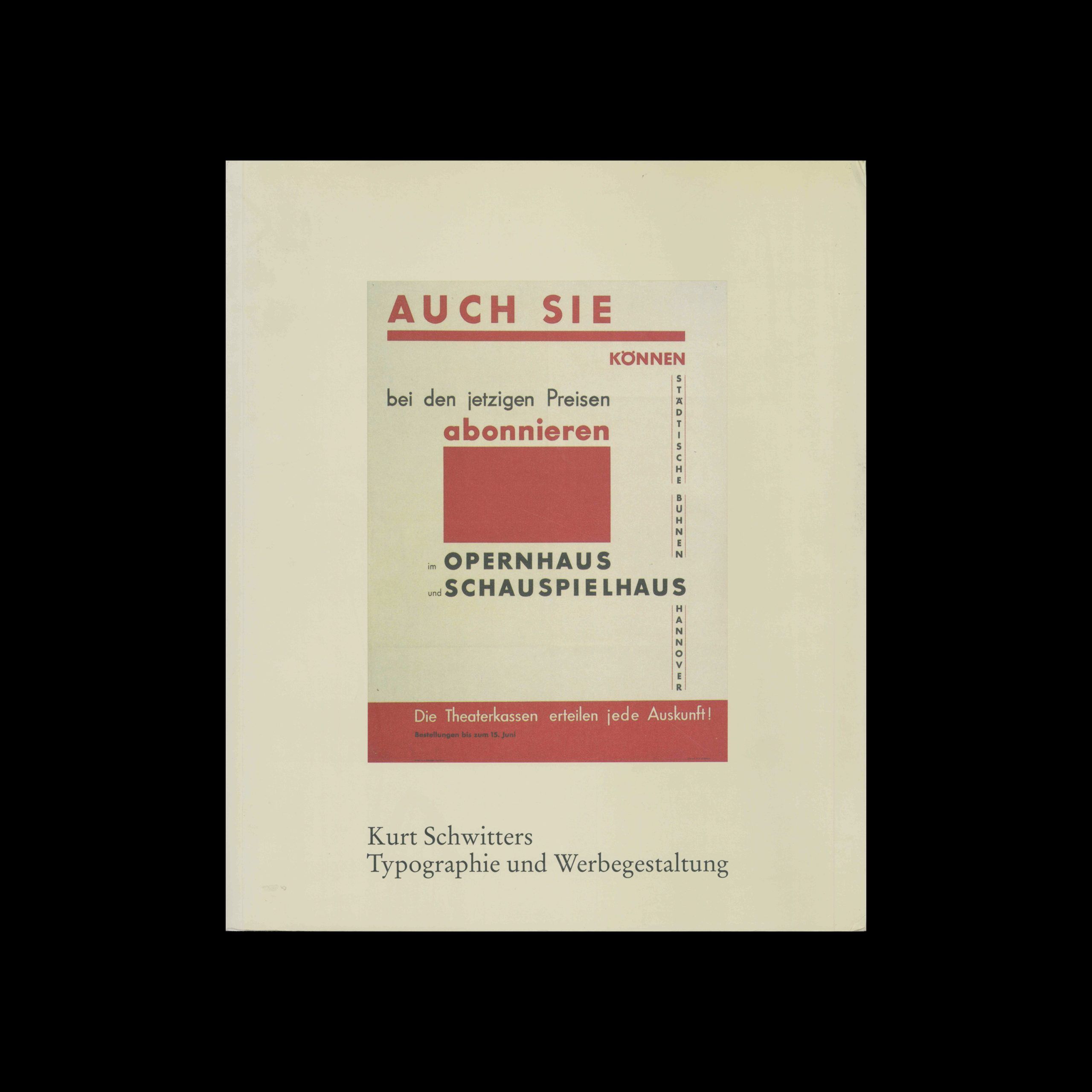 Kurt Schwitters, Typographie und Werbegestaltung, 1990