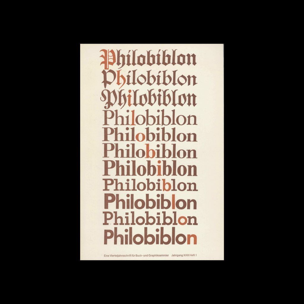 Philobiblon. Jahrgang 23. Heft 1. März 1979