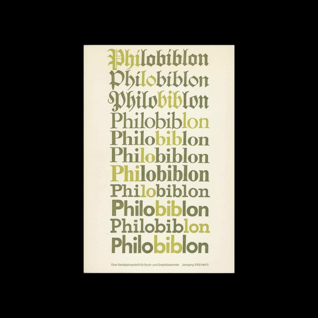 Philobiblon. Jahrgang 23. Heft 3. September 1979