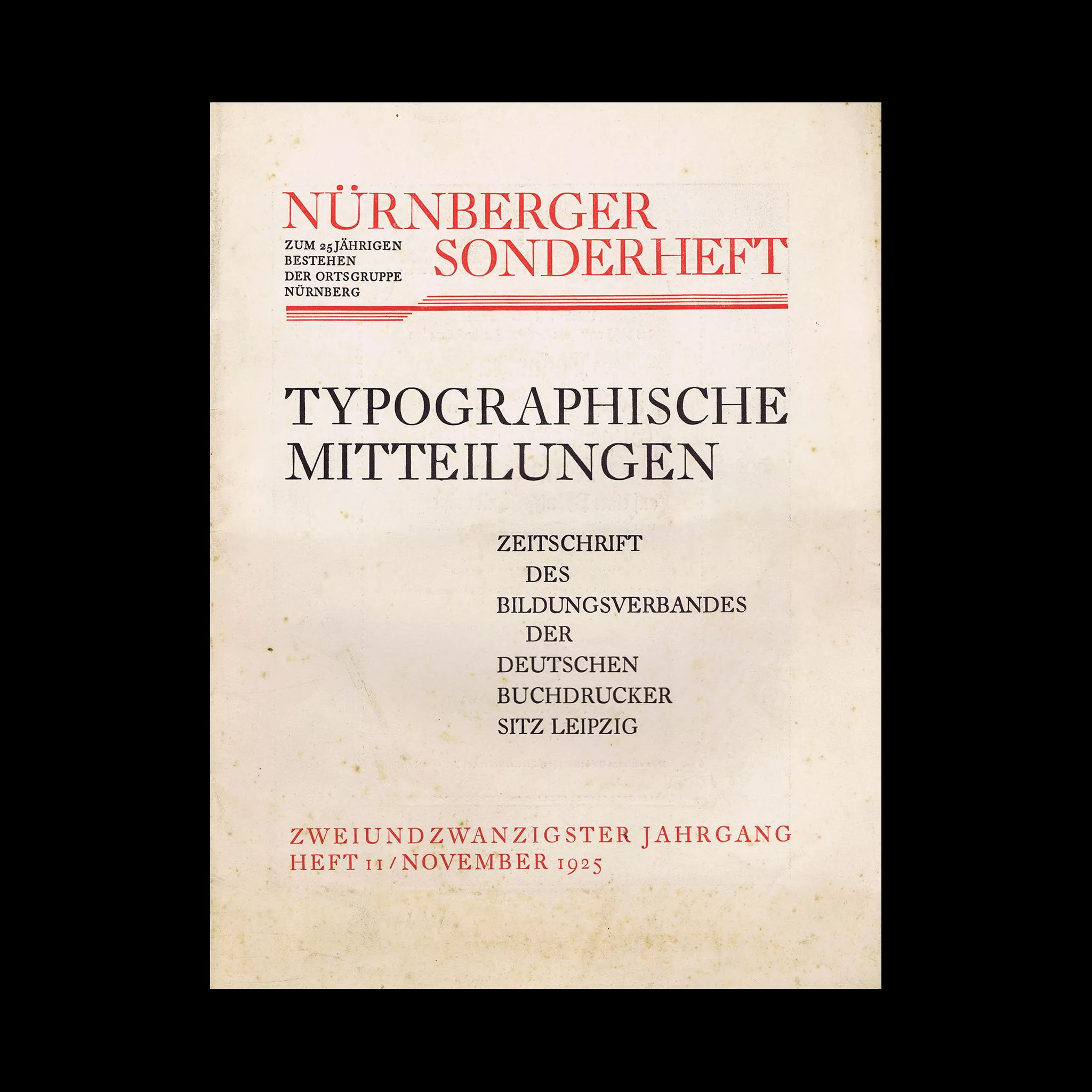 Typographische Mitteilungen - Nürnberger Sonderheft, Heft 8 : November 1925