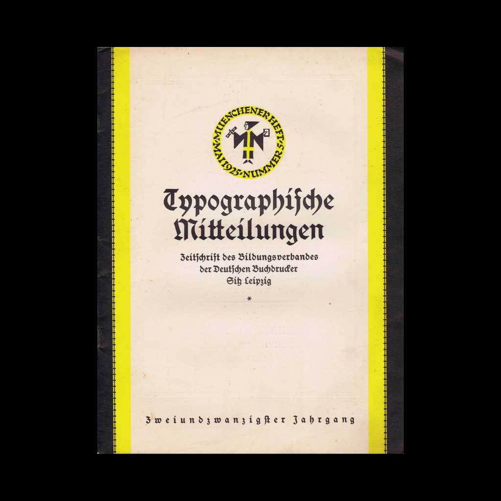Typographische Mitteilungen, Zweiundzwanzigster Jahrgang, Heft 5, May 1925