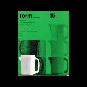 Form, Internationale Revue 15, 1961. Designed by Karl Oskar Blase