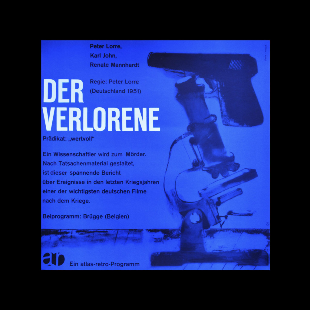 Der Verlorene, Atlas Films Poster, 1960s
