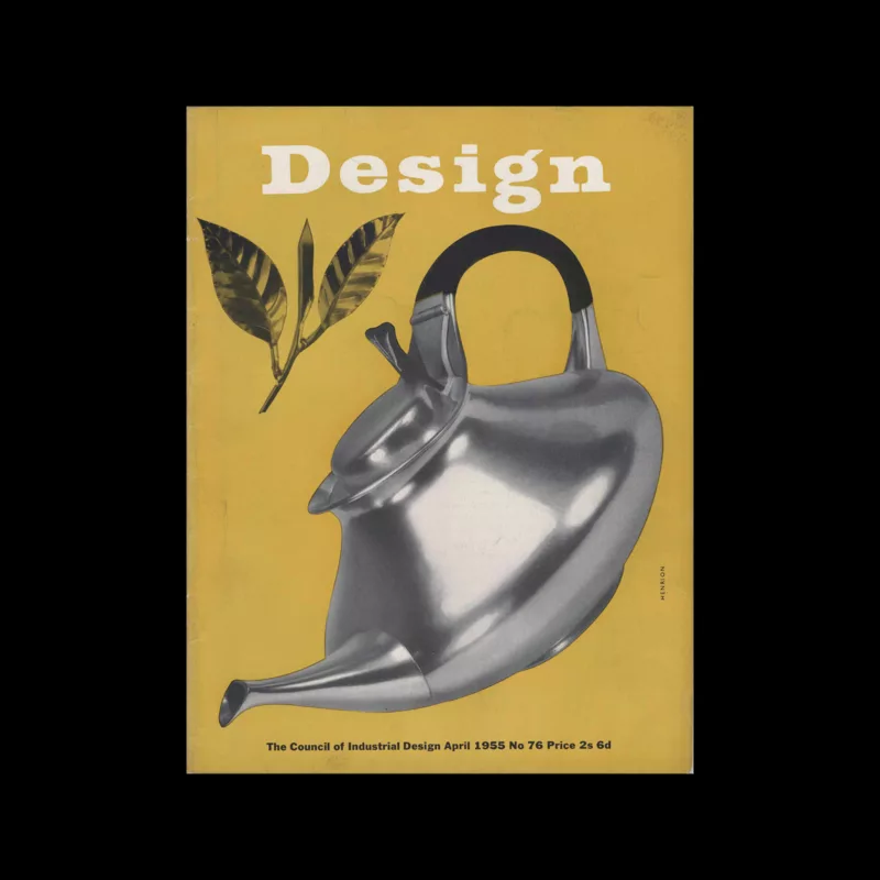 Design, Council of Industrial Design, 76, April 1955. Cover design by Frederick Henri Kay Henrion