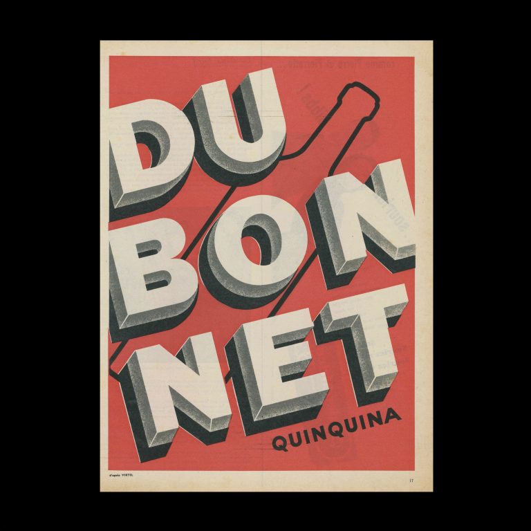 Dubonnet, Press Advertisement, 1956. Designed by Virtel
