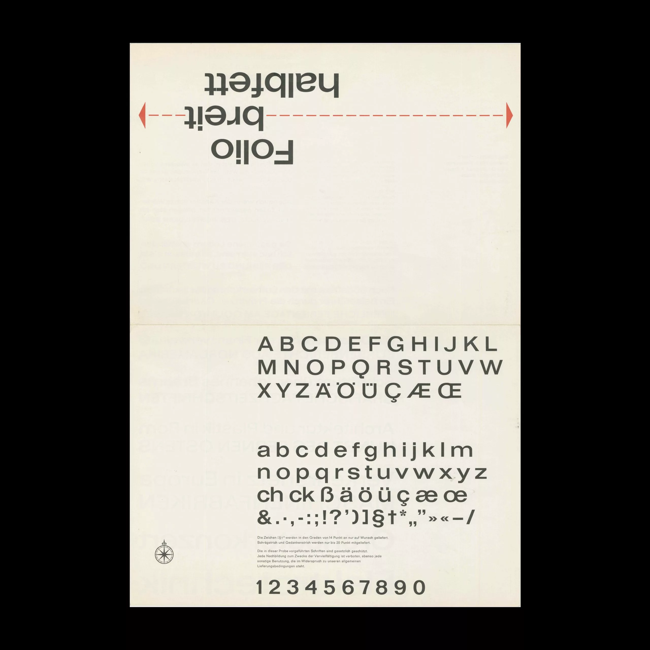 Folio Extrafett, Bauersche Giesserei, Frankfurt am Main, Type Specimen with Samples 3 Folio Extrafett, Bauersche Giesserei, Frankfurt am Main, Type Sample
